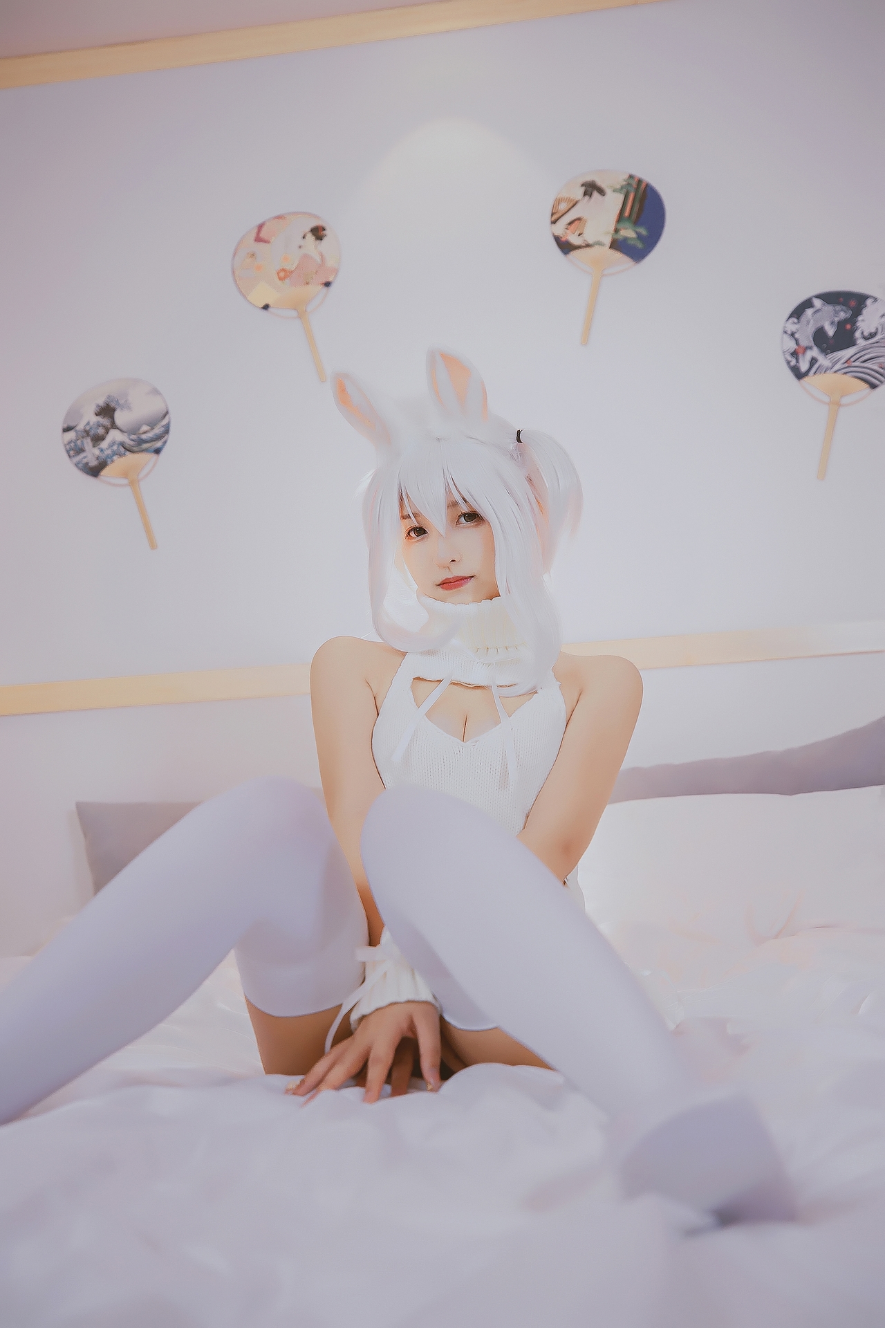 次元少女神楽坂真冬危険な耳兔娘Cosplay系列写真 好看的纯欲可爱软萌系软妹子白丝袜美腿小仙女