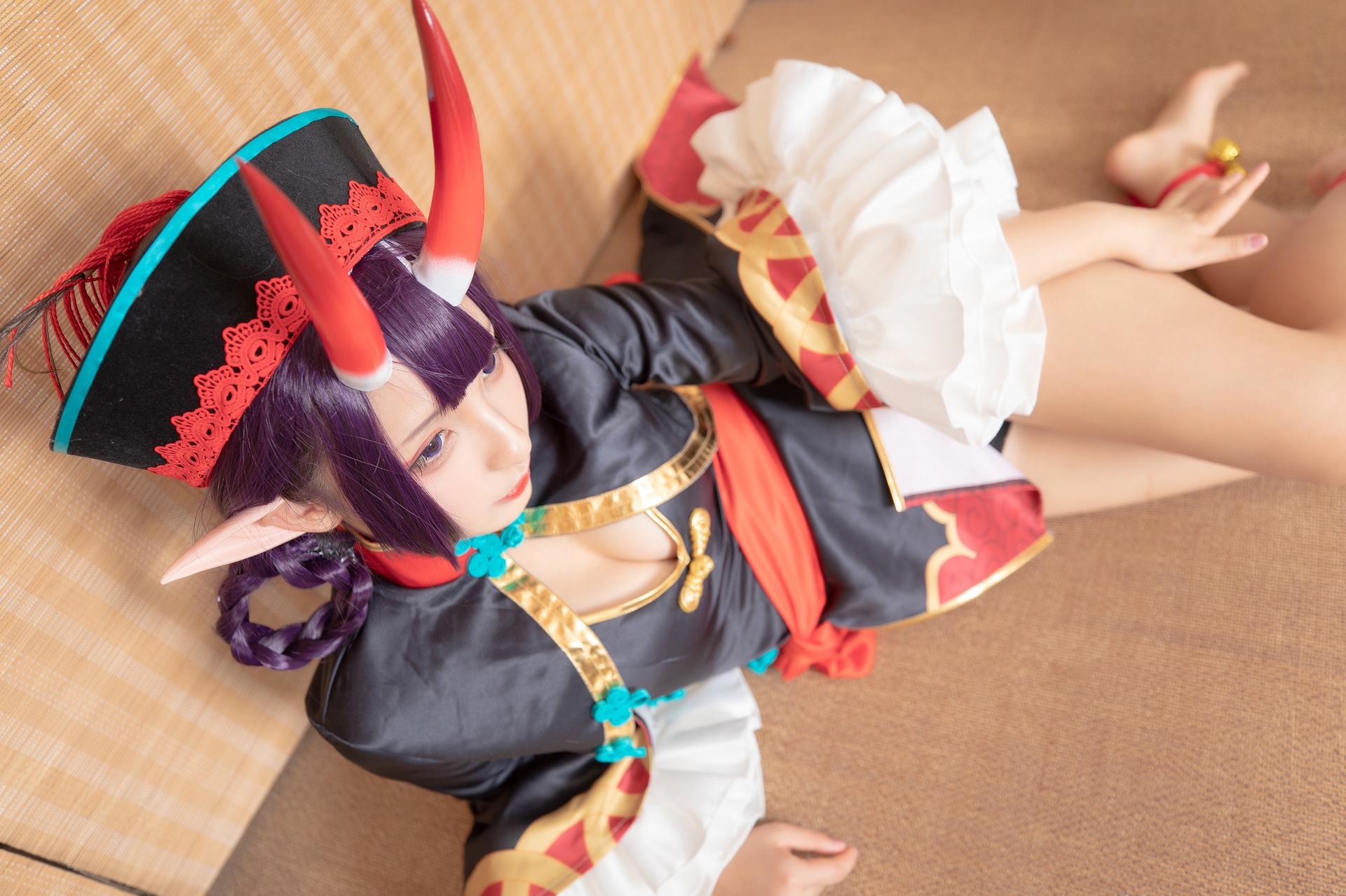 神楽坂真冬美少女果実の酒気果脚酒吞Cosplay 好看的可爱软萌系软妹子僵尸超短裙修长大白腿一符定你心