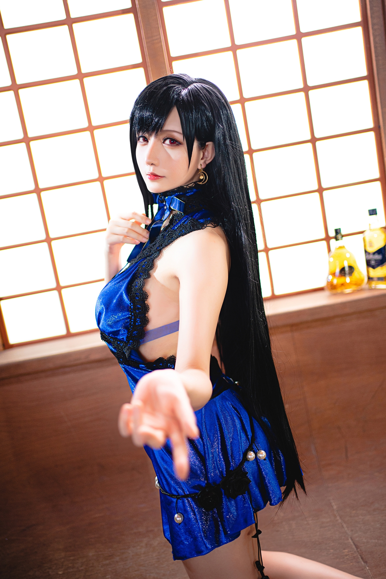 星之迟迟 唯美清新美少女图 气质妹子最终幻想蒂法Cosplay