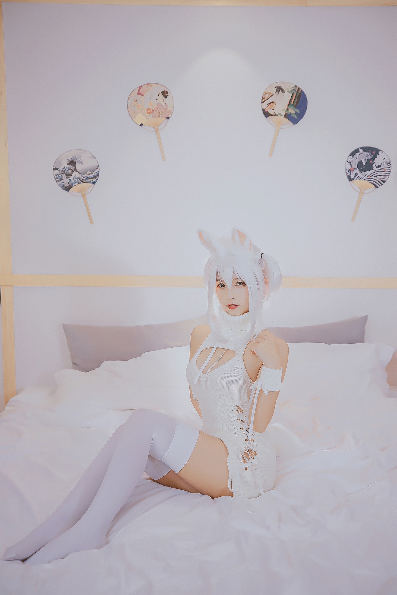 次元少女神楽坂真冬危険な耳兔娘Cosplay系列写真 好看的纯欲可爱软萌系软妹子白丝袜美腿小仙女