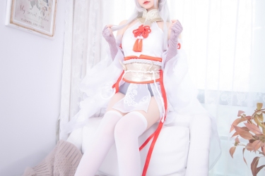 神楽坂真冬永劫无间Cosplay白丝胡桃 气质唯美妹子御宅罗梦胡桃美女图片照