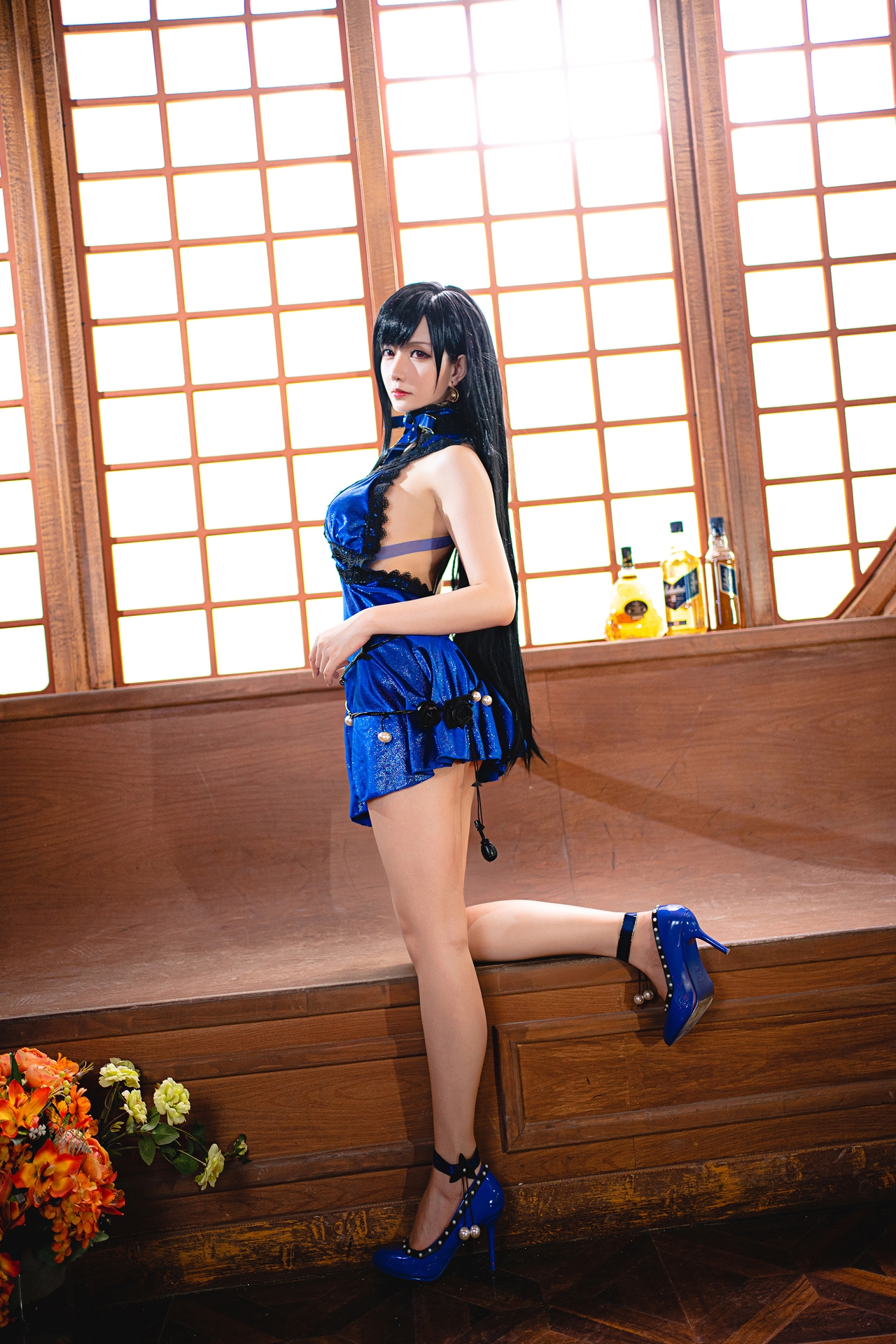 星之迟迟 唯美清新美少女图 气质妹子最终幻想蒂法Cosplay