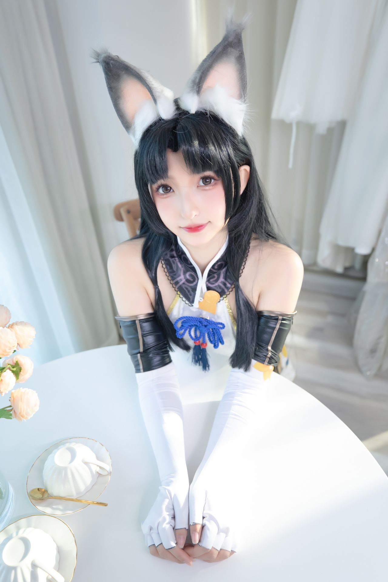 神楽坂真冬Cosplay永劫无间黑丝胡桃 妹子御宅花织唯美清新美少女图