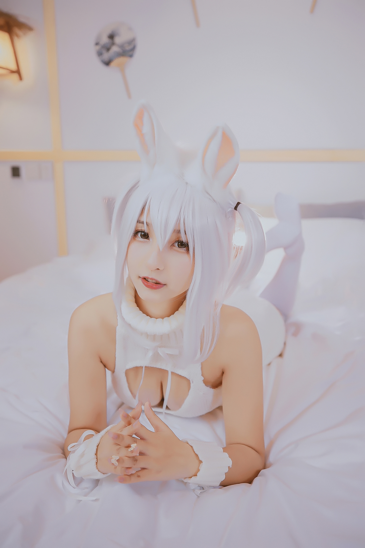 次元少女神楽坂真冬危険な耳兔娘Cosplay系列写真 好看的纯欲可爱软萌系软妹子白丝袜美腿小仙女