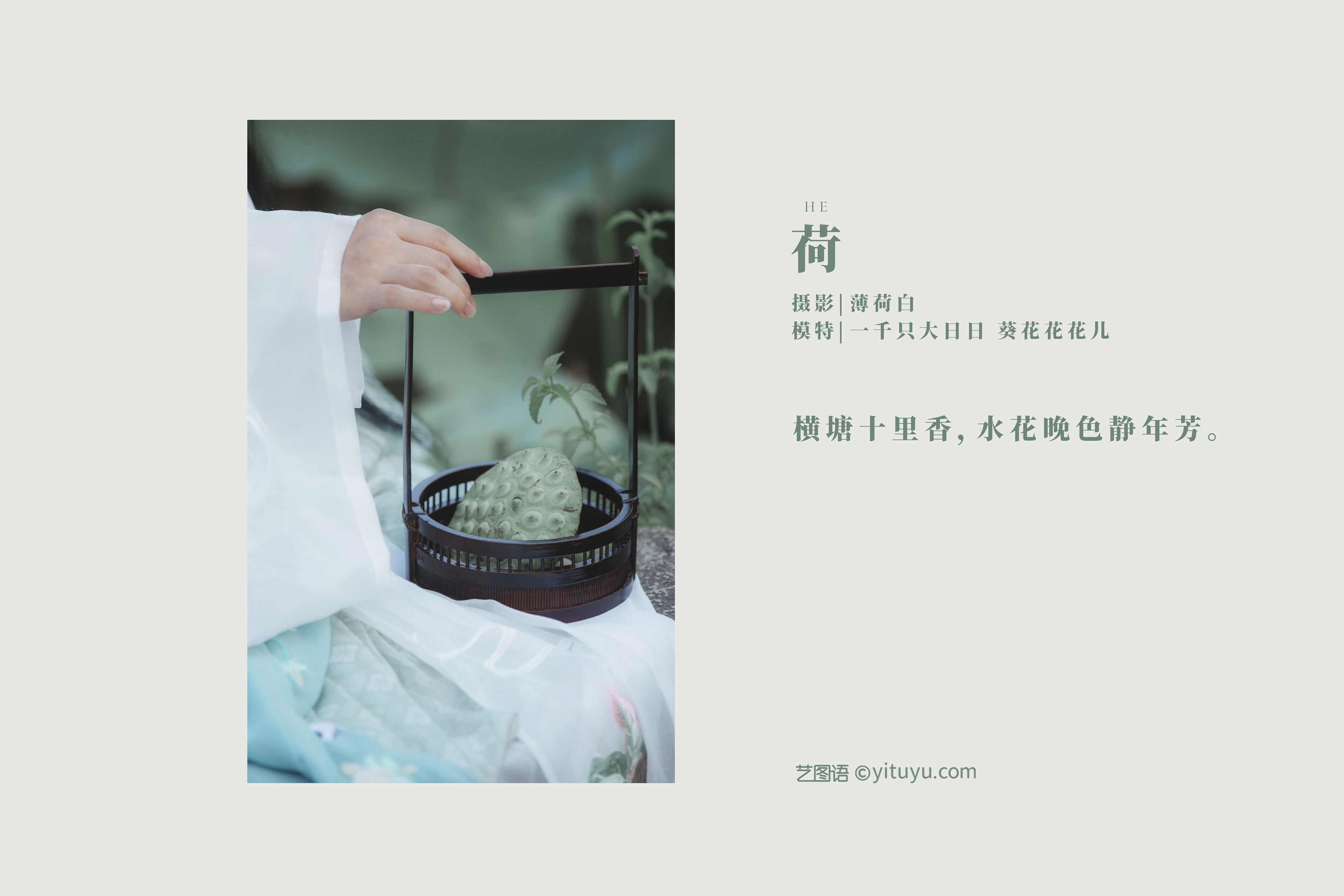 [YiTuYu艺图语] 葵花花花儿&猪系少女日《荷》 好看的4K高清无水印纯欲妹子意境唯美写真完整版图集