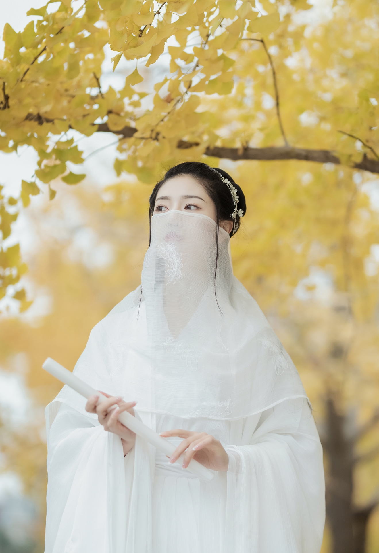 二炫儿 秋天凉凉主题写真气质美女妹子唯美清新美少女古风汉服文化美女古风图片