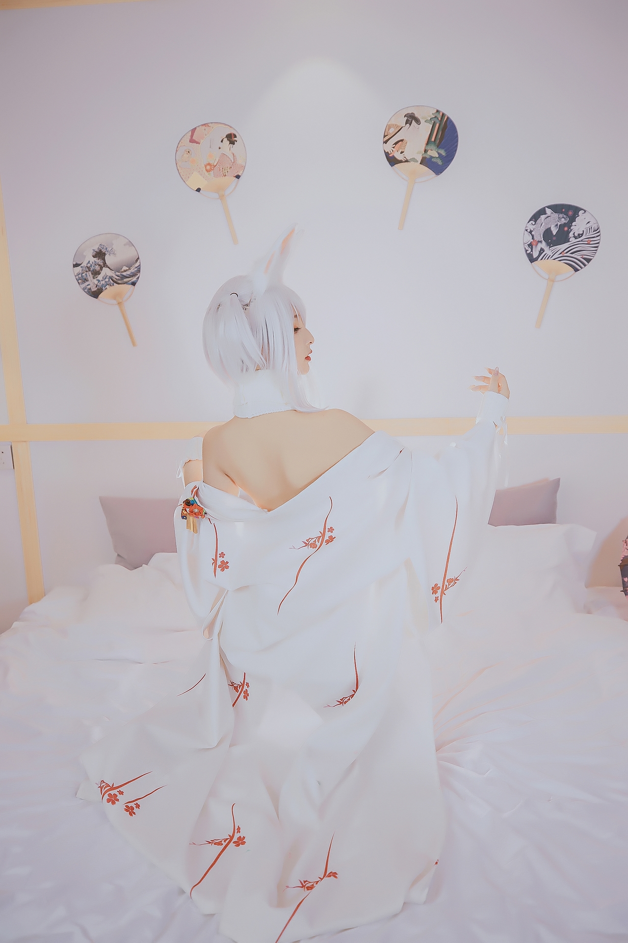 次元少女神楽坂真冬危険な耳兔娘Cosplay系列写真 好看的纯欲可爱软萌系软妹子白丝袜美腿小仙女