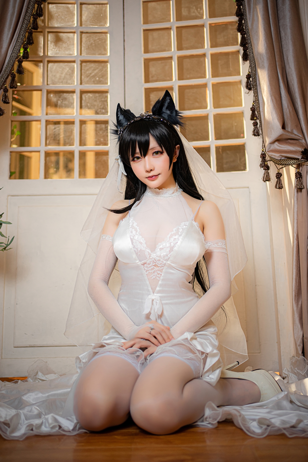 星之迟迟唯美清新美少女图 气质妹子爱宕婚纱Cosplay写真