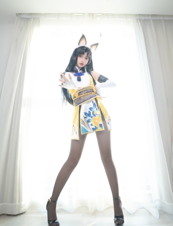 神楽坂真冬Cosplay永劫无间黑丝胡桃 妹子御宅花织唯美清新美少女图