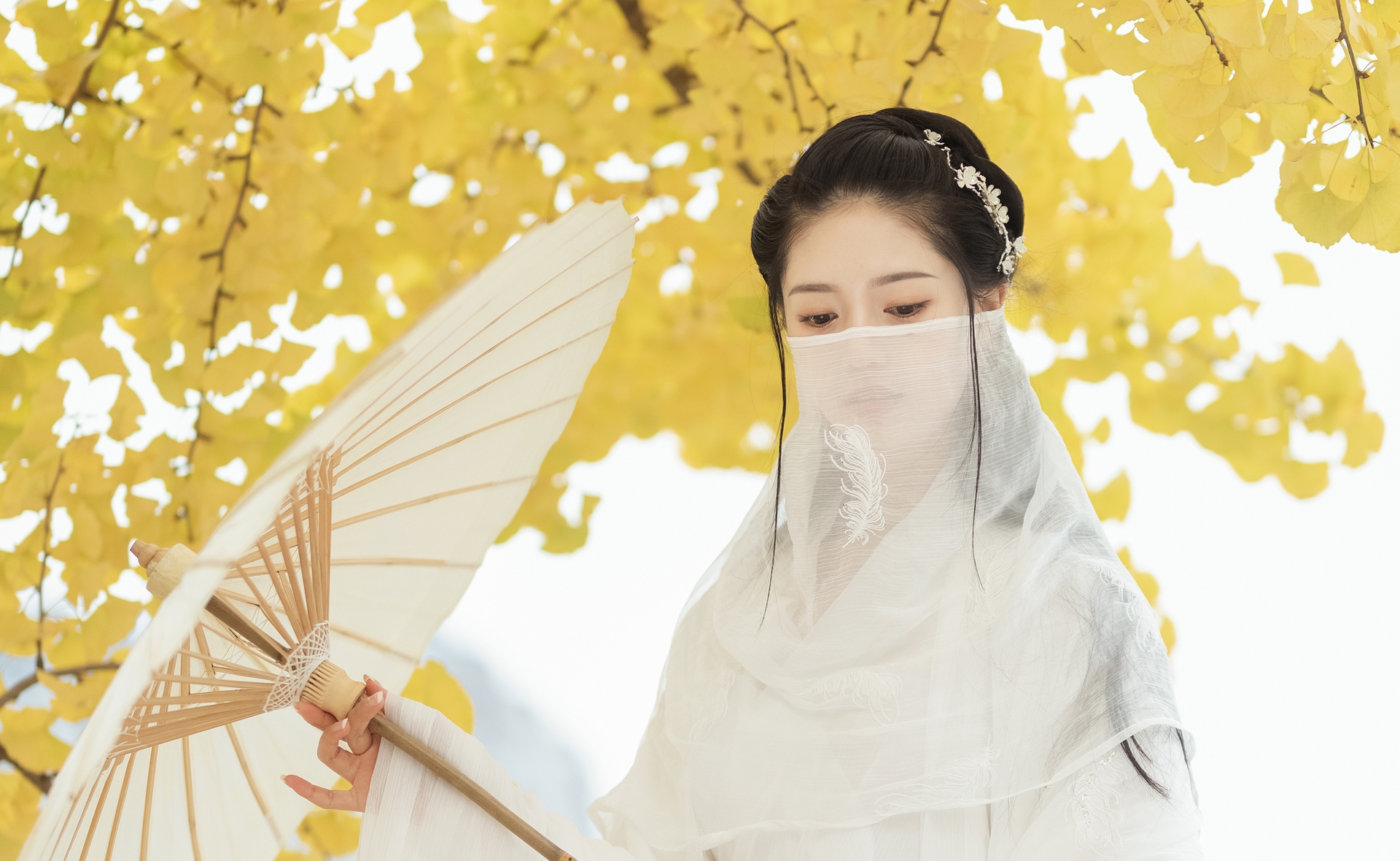 二炫儿 秋天凉凉主题写真气质美女妹子唯美清新美少女古风汉服文化美女古风图片