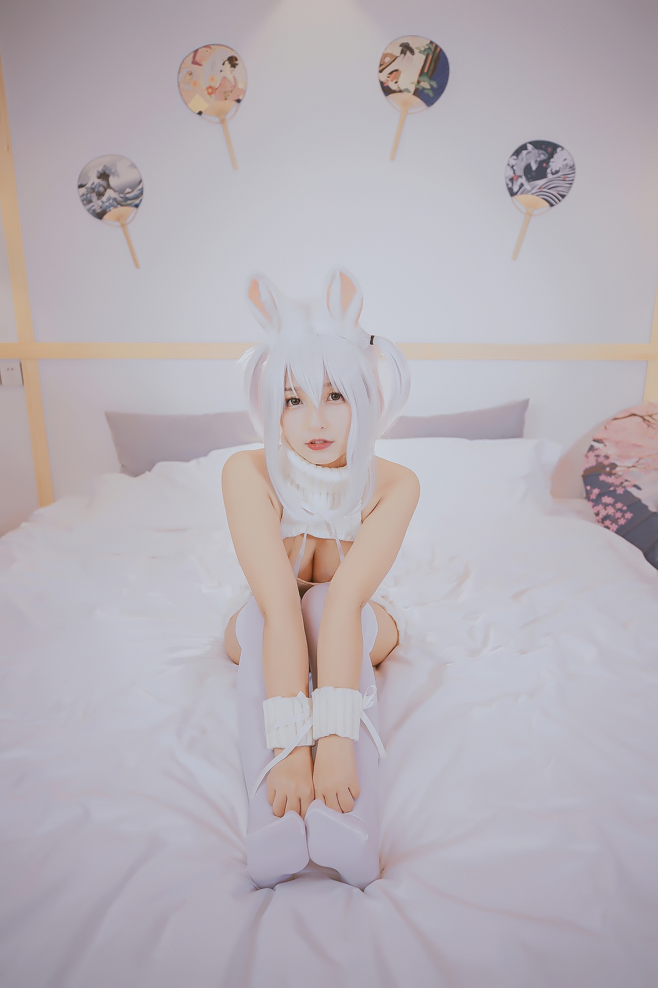 次元少女神楽坂真冬危険な耳兔娘Cosplay系列写真 好看的纯欲可爱软萌系软妹子白丝袜美腿小仙女