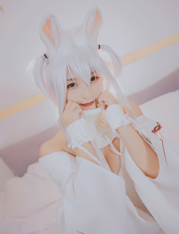 次元少女神楽坂真冬危険な耳兔娘Cosplay系列写真 好看的纯欲可爱软萌系软妹子白丝袜美腿小仙女