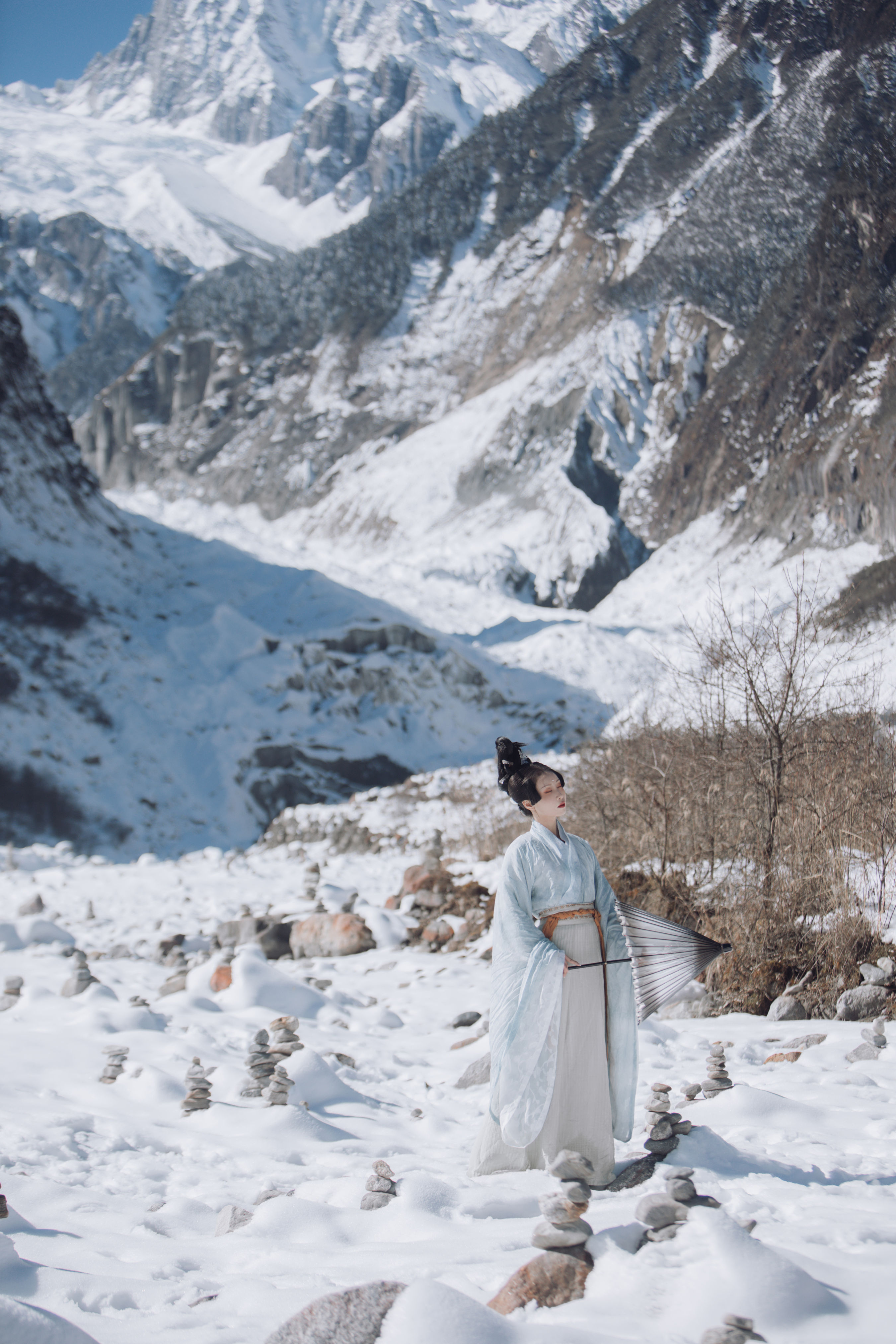 风回雪 古风 冬天 雪景 仙气 冰山美人