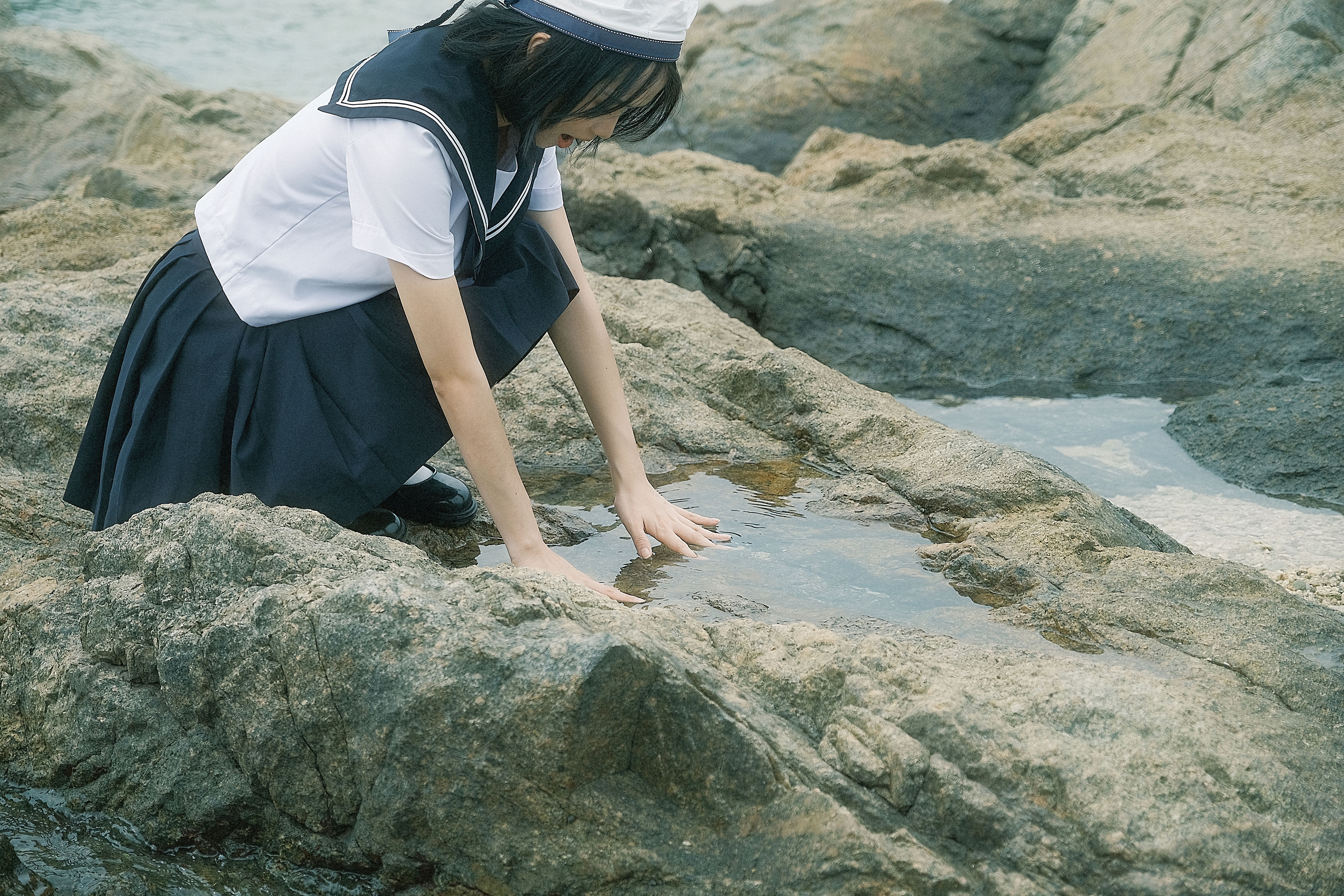 阴天的海 日系 写真集 女生