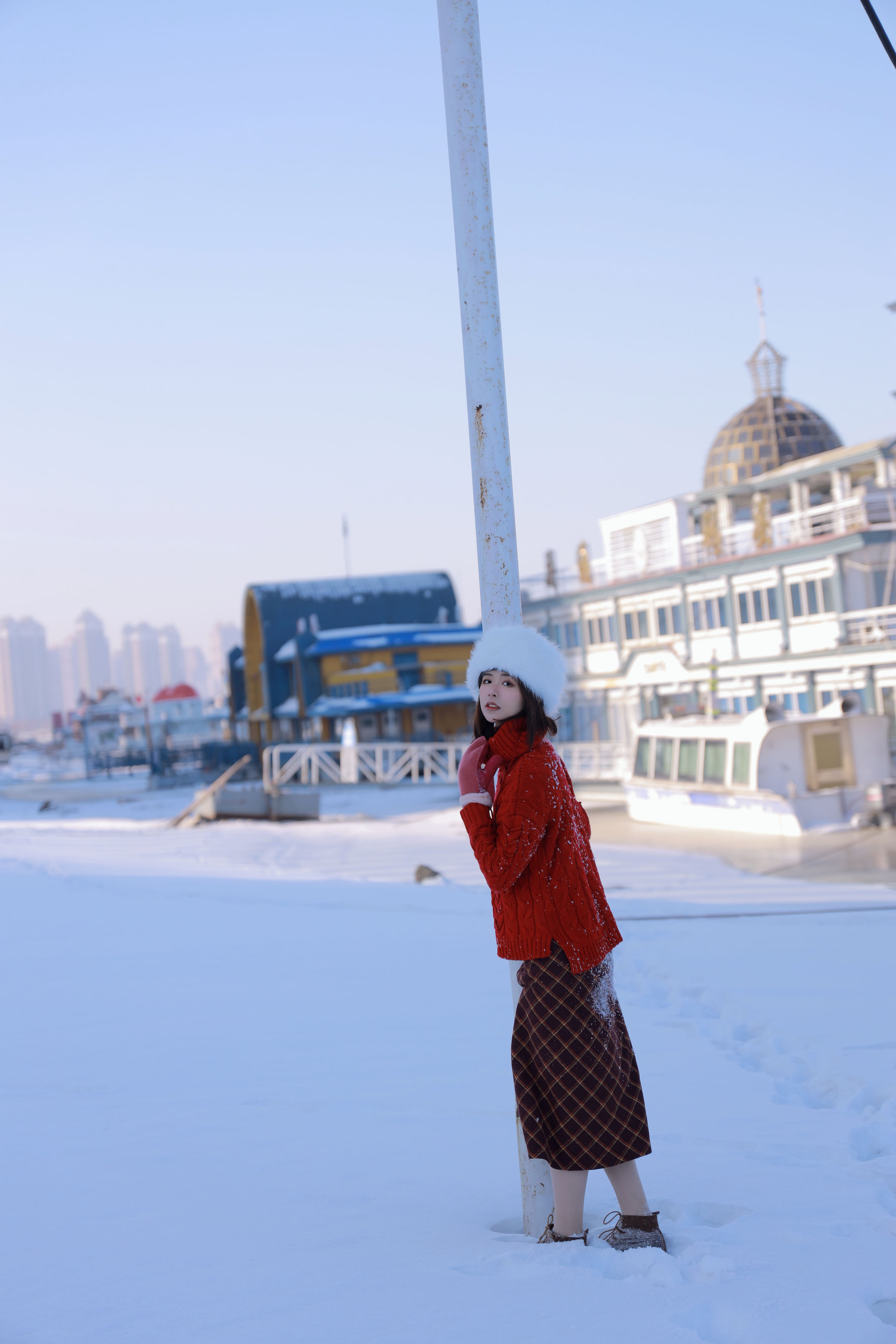 雪国 日系 写真集 女生 雪景 冬天