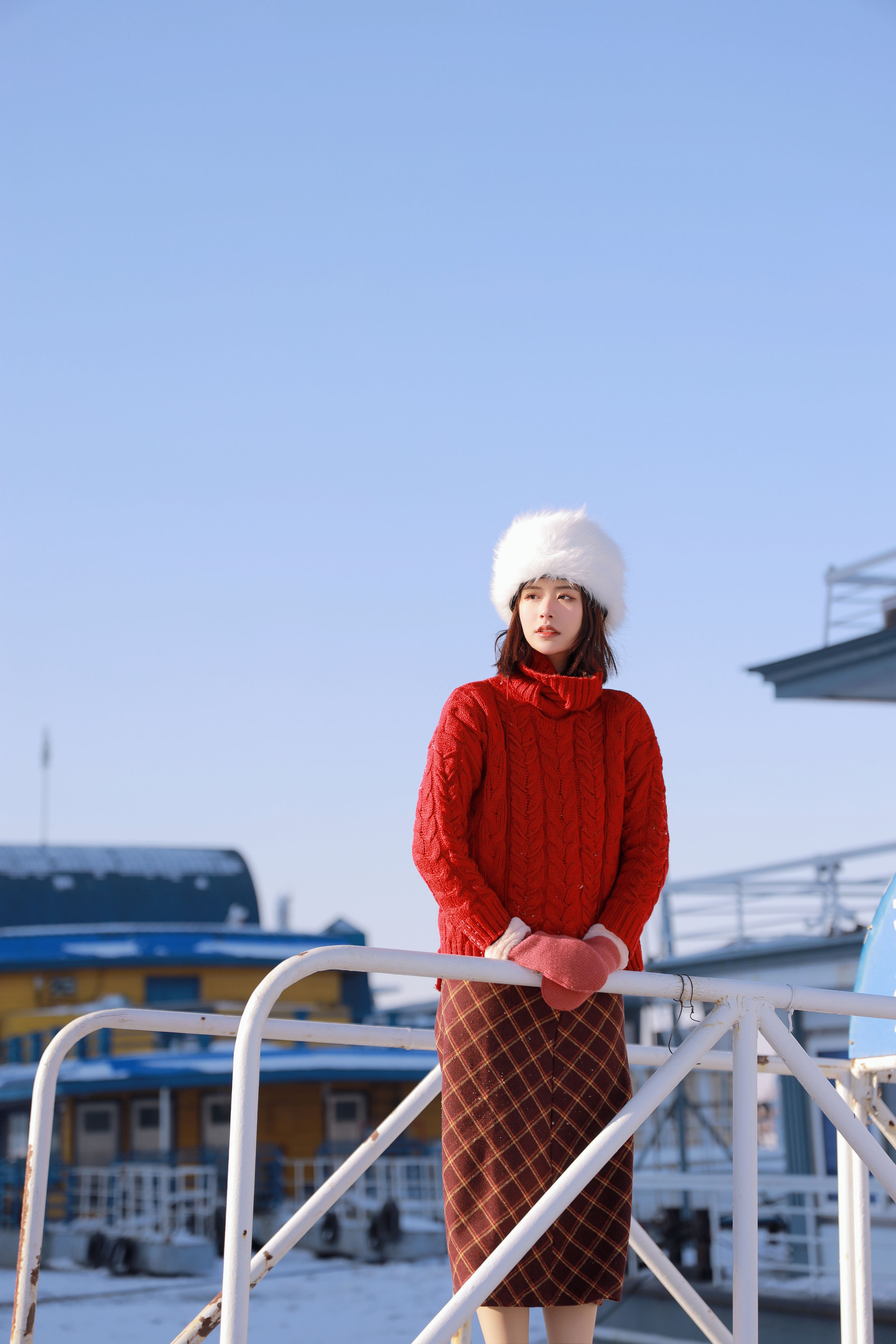 雪国 日系 写真集 女生 雪景 冬天