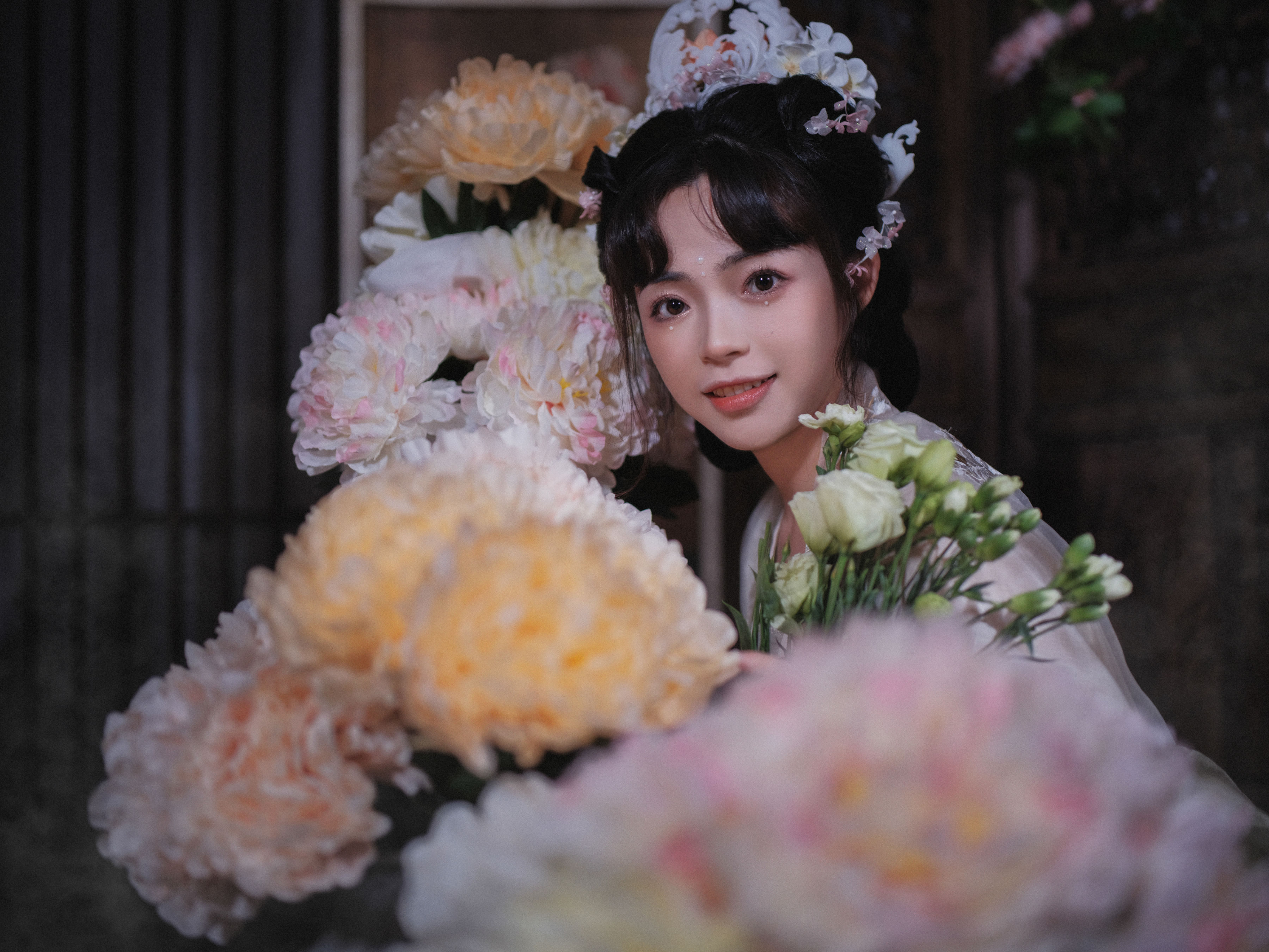 花神 暗黑系 模特 古装 花 美人写真