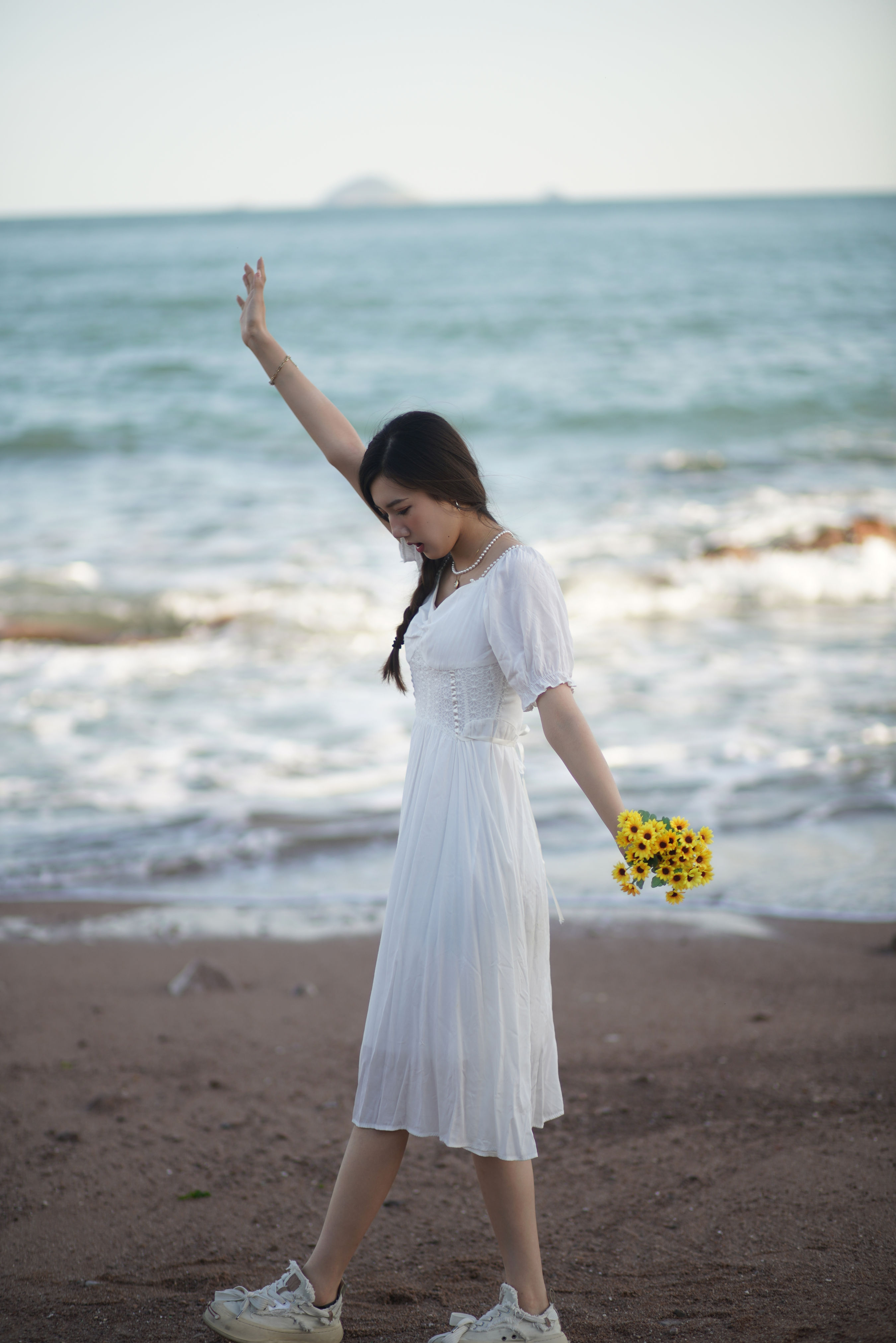 面朝大海 模特 写真集 少女 海边美女