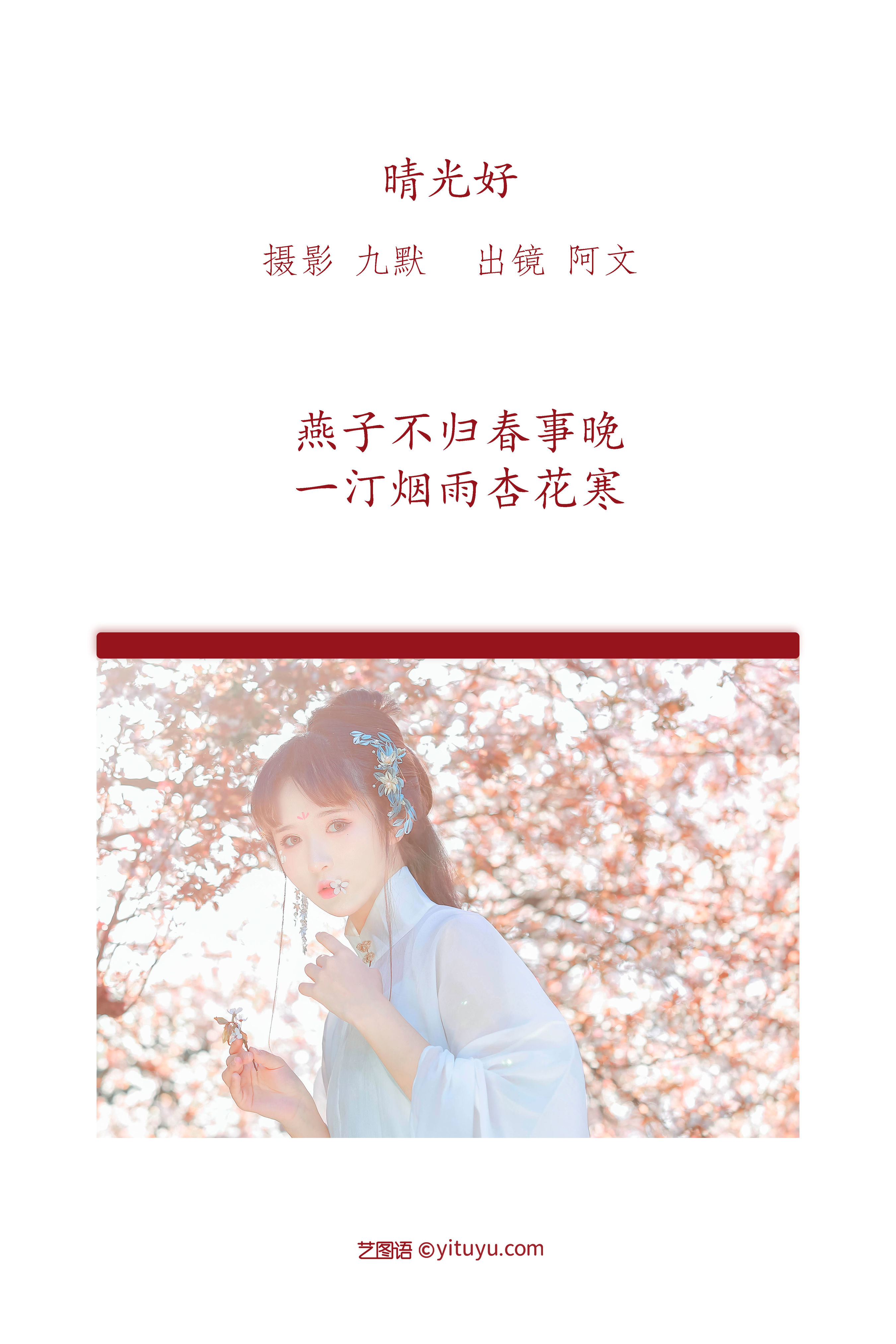 晴光好 古装 花 树林 少女