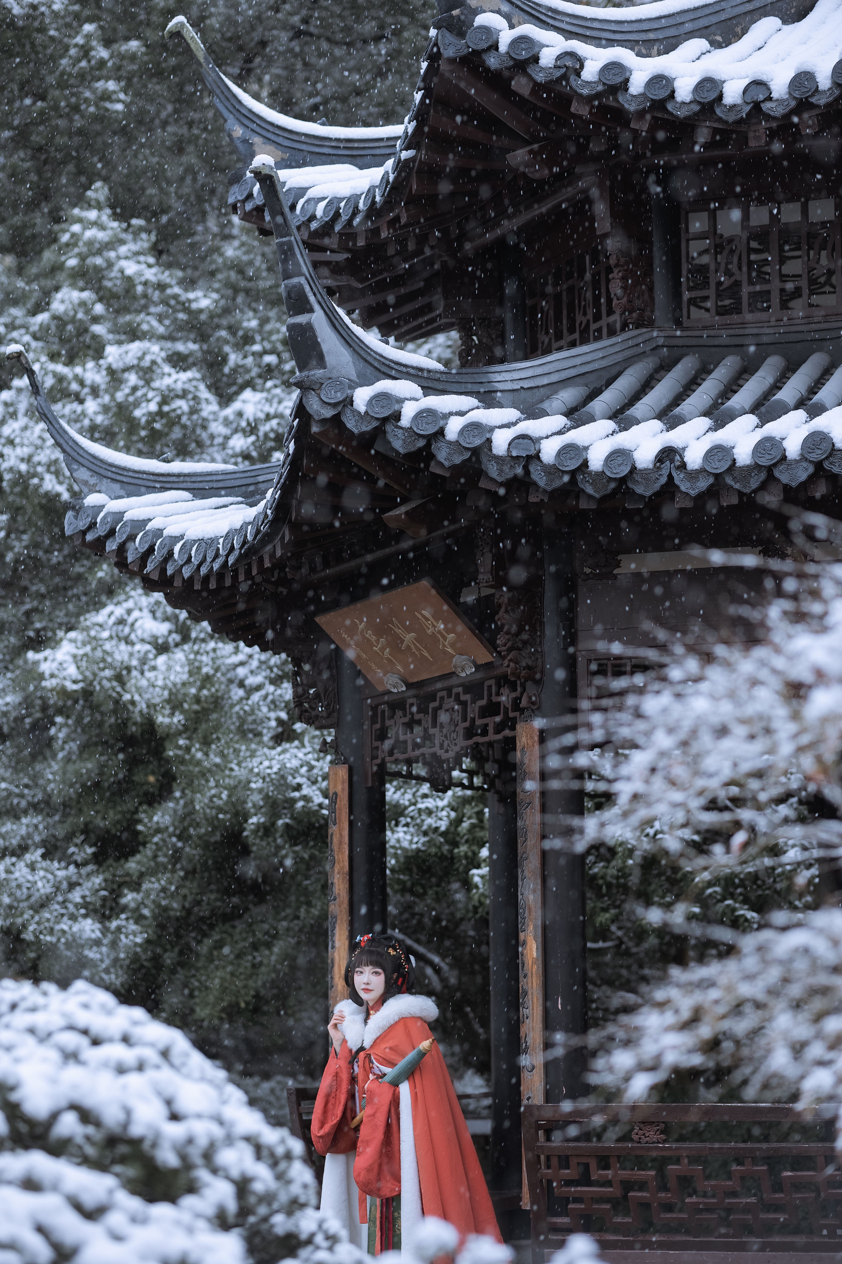 临安初雪 古风 冬天 雪景 意境 艺术 山林