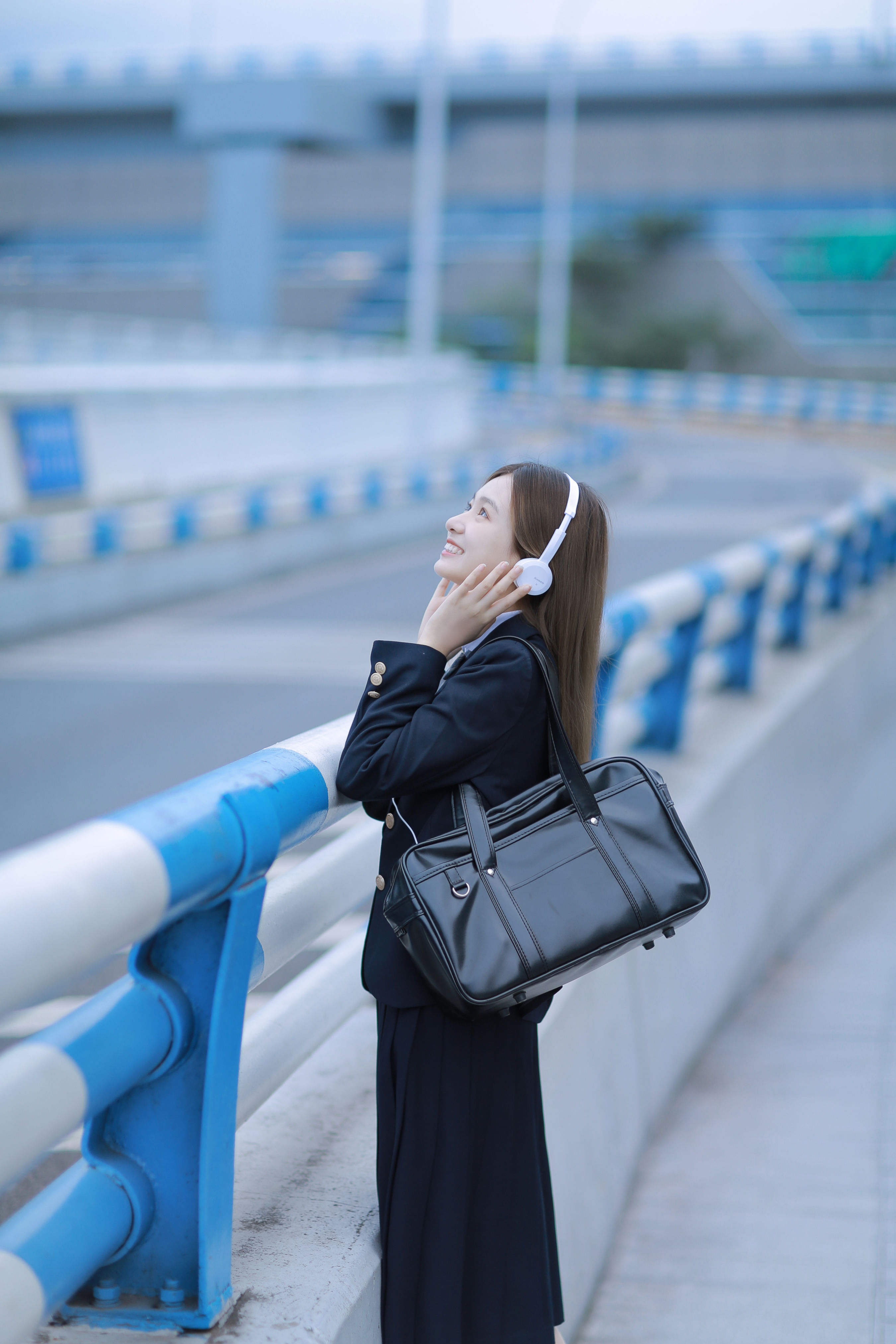 在蓝色夜晚相遇 日系 街拍 小清新 优美 青春 养眼 美好 写真集 女生