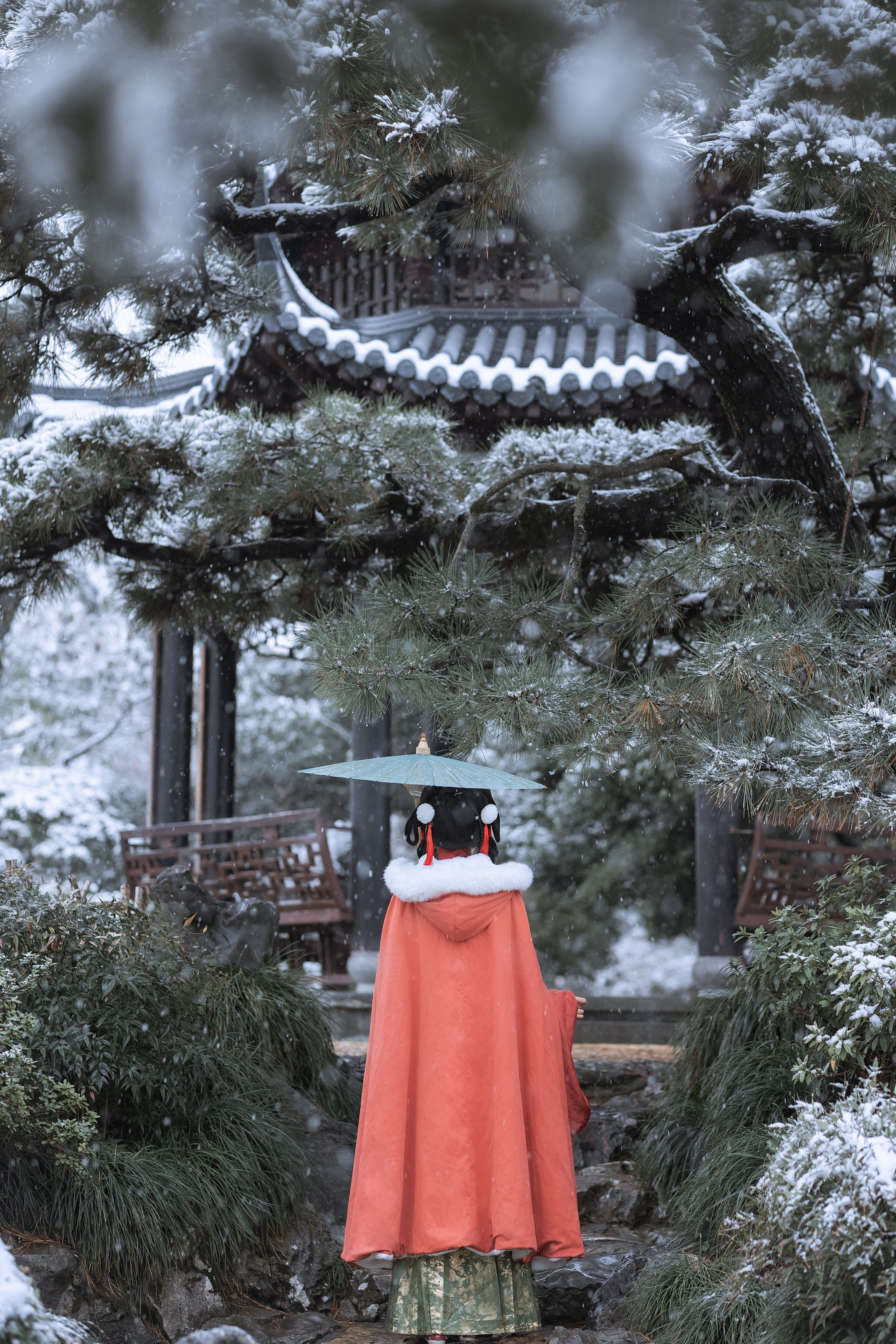 临安初雪 古风 冬天 雪景 意境 艺术 山林