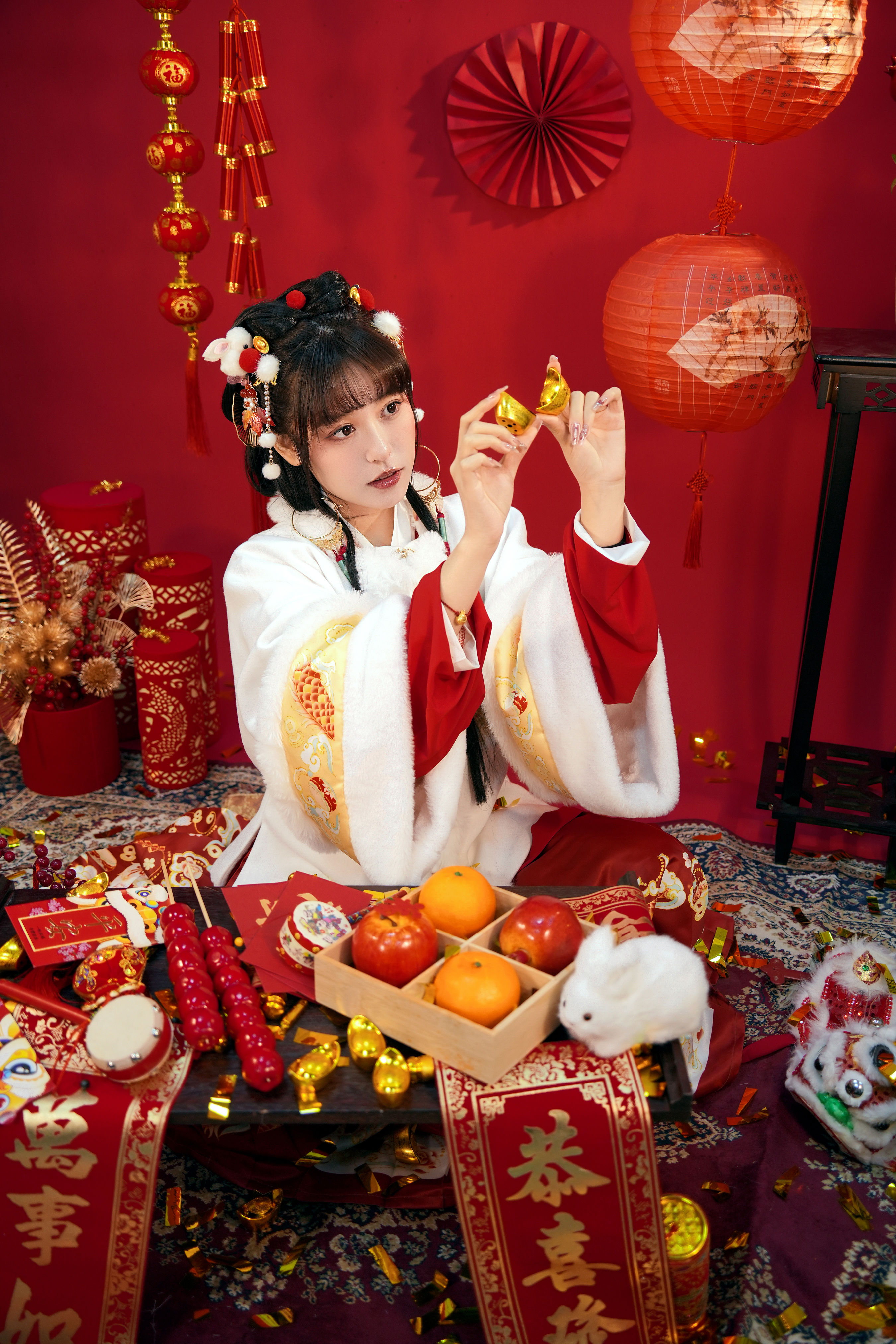 新年汉服 节日 新年 写真 可爱 汉服