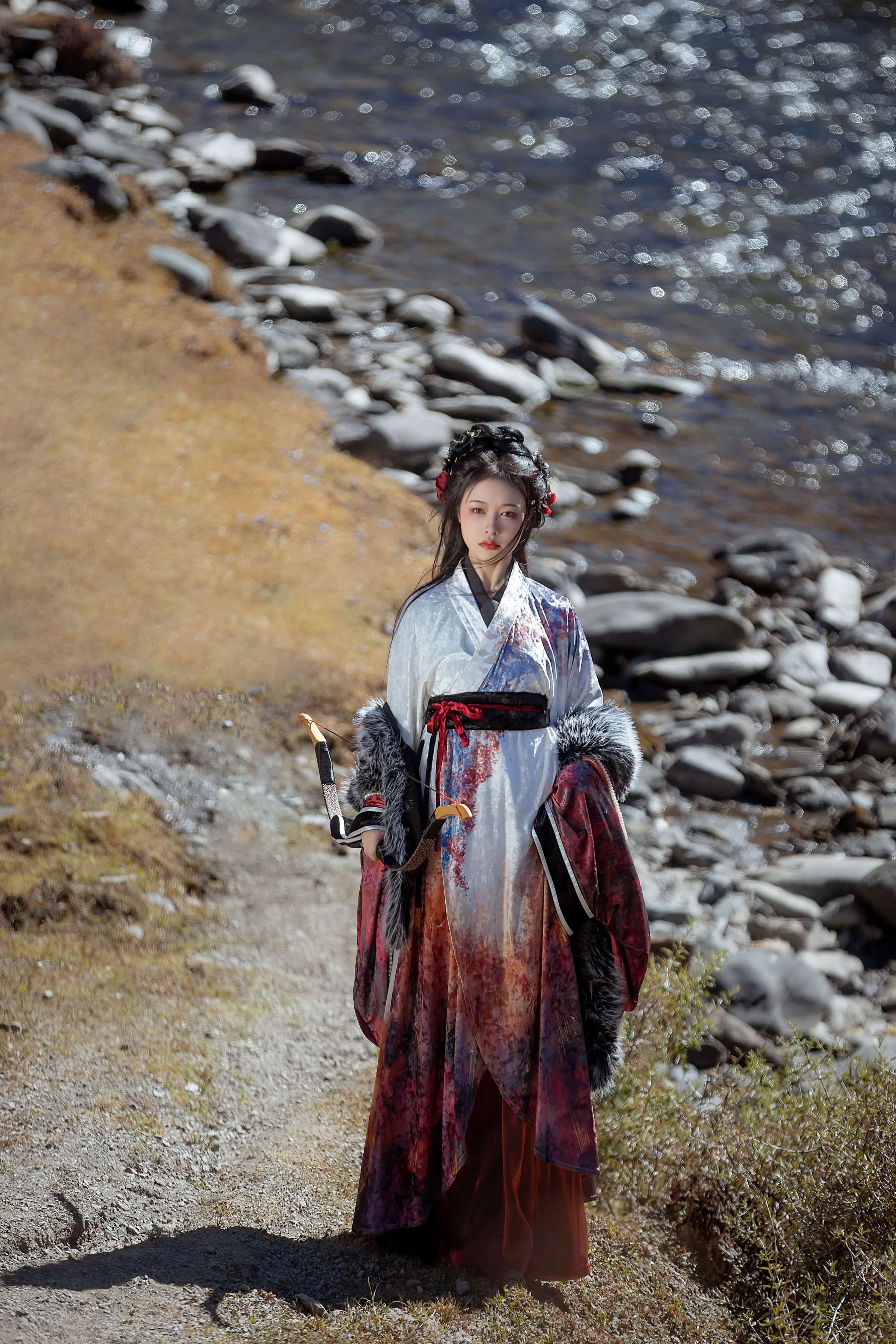 寒江孤影 古风 女侠 山林 摄影 模特