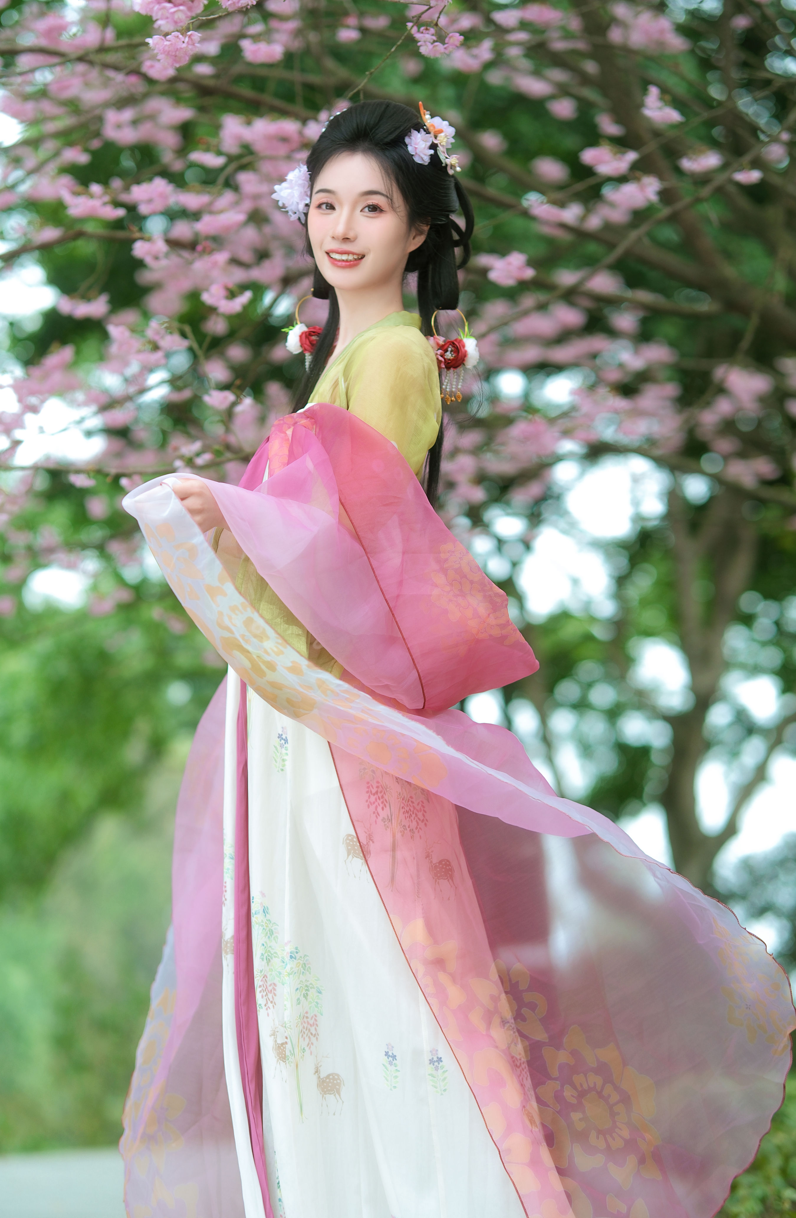 樱花公主 汉服 花 美人 樱花 精美 绝色