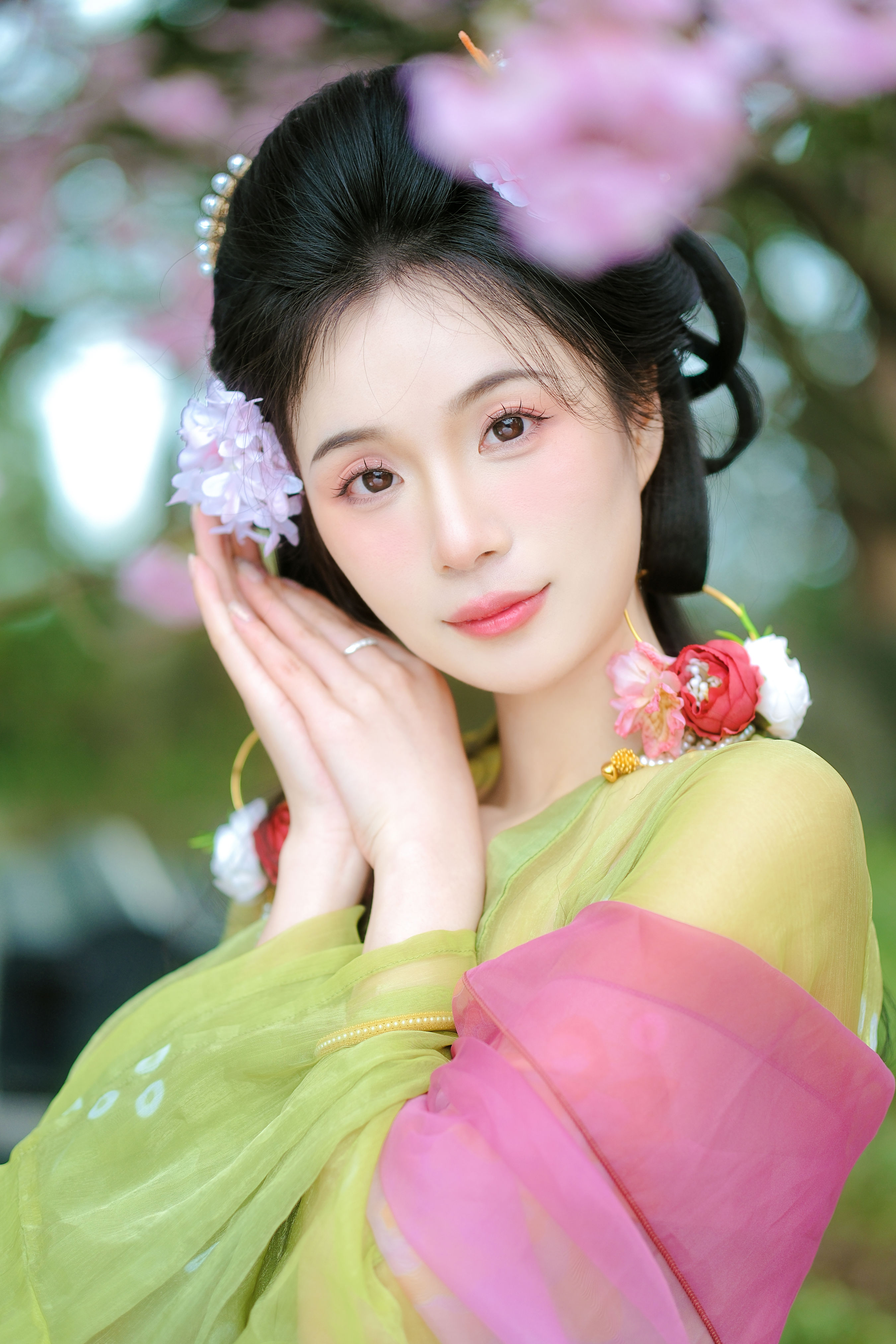 樱花公主 汉服 花 美人 樱花 精美 绝色