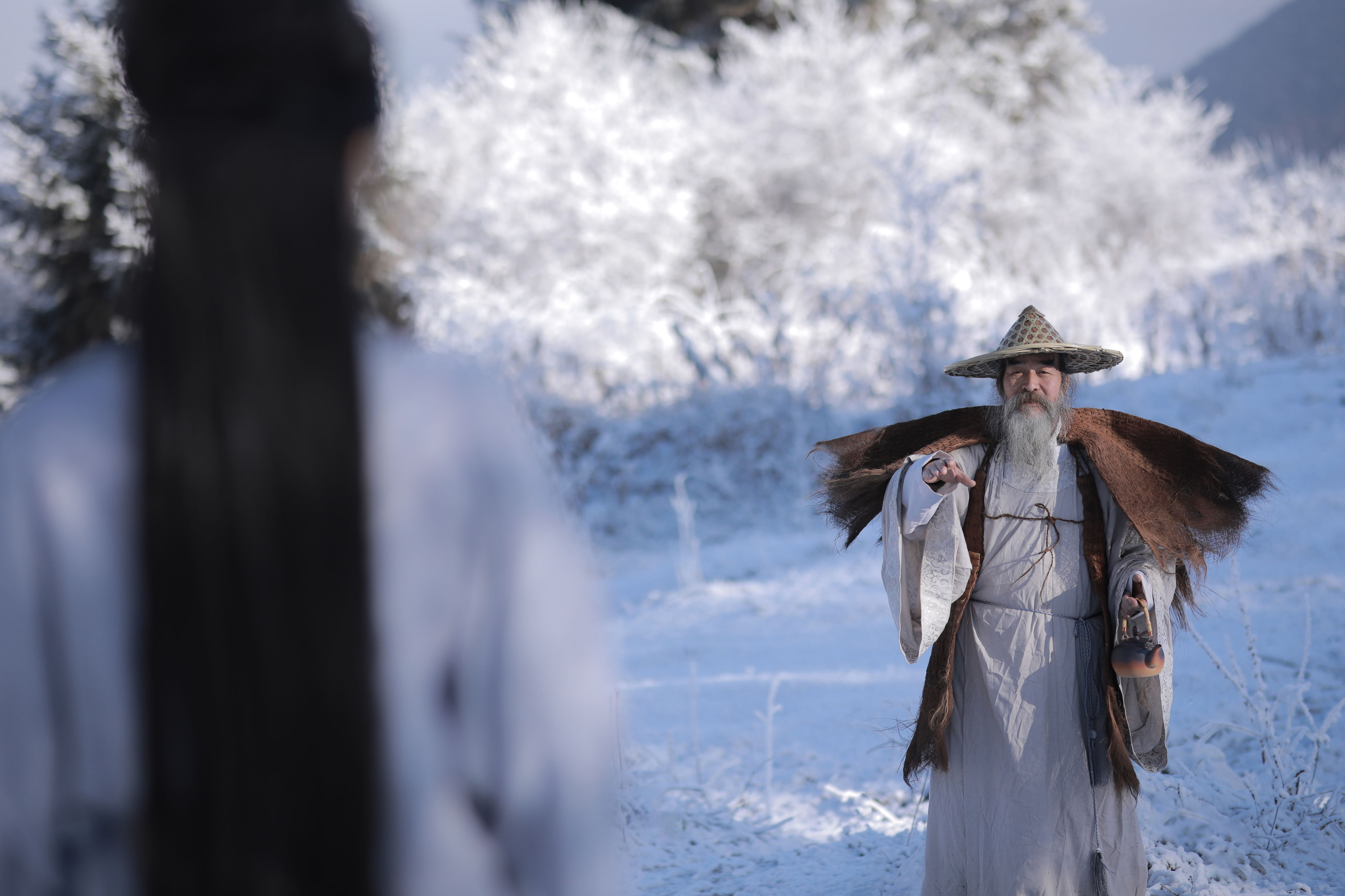 风雪夜归人 冬天 雪景 情感 艺术 美图 摄影 山林 古风