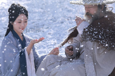 风雪夜归人 冬天 雪景 情感 艺术 美图 摄影 山林 古风