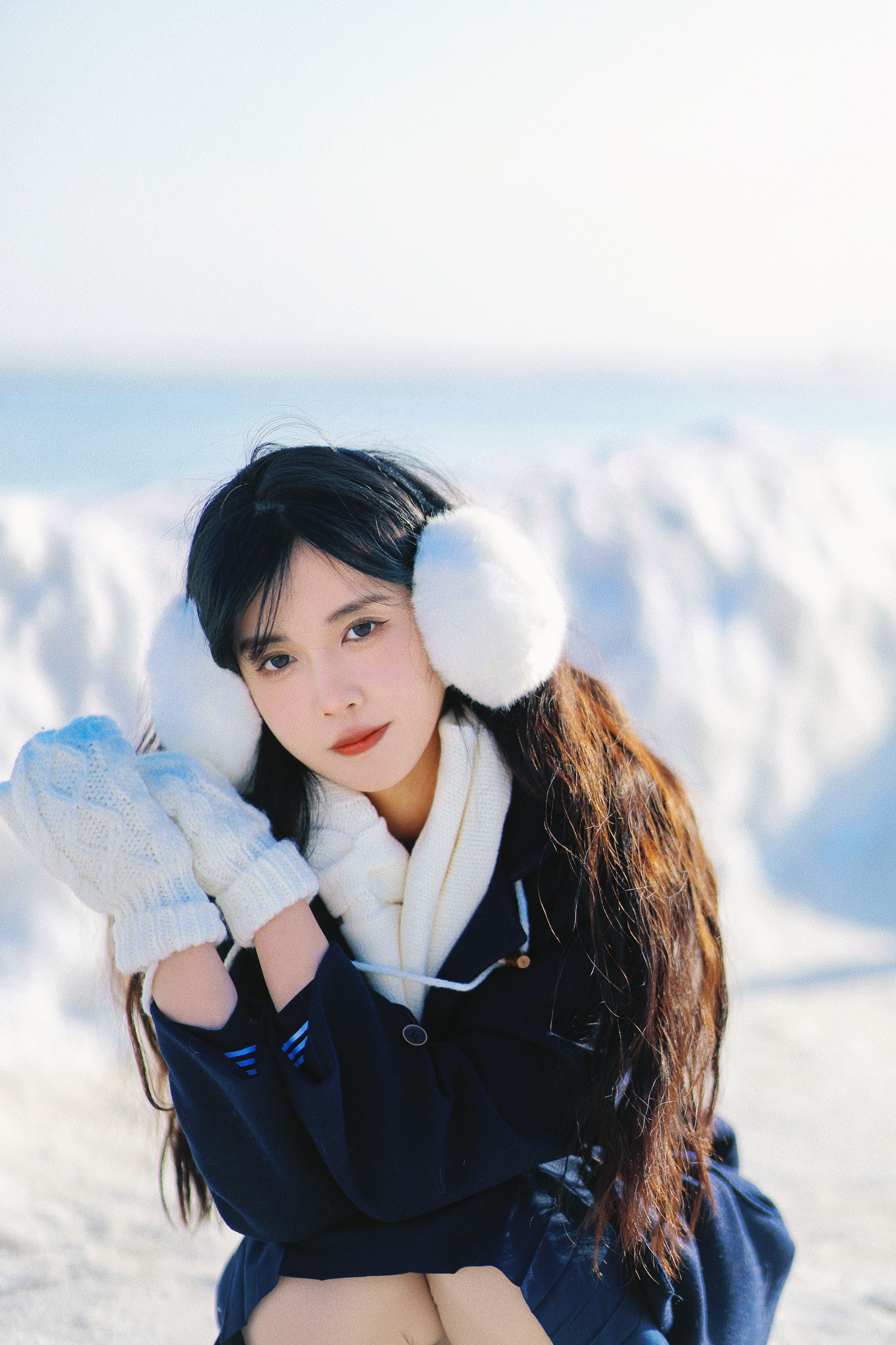 雪中来信 冬天 雪景 清纯 JK 模特 女生