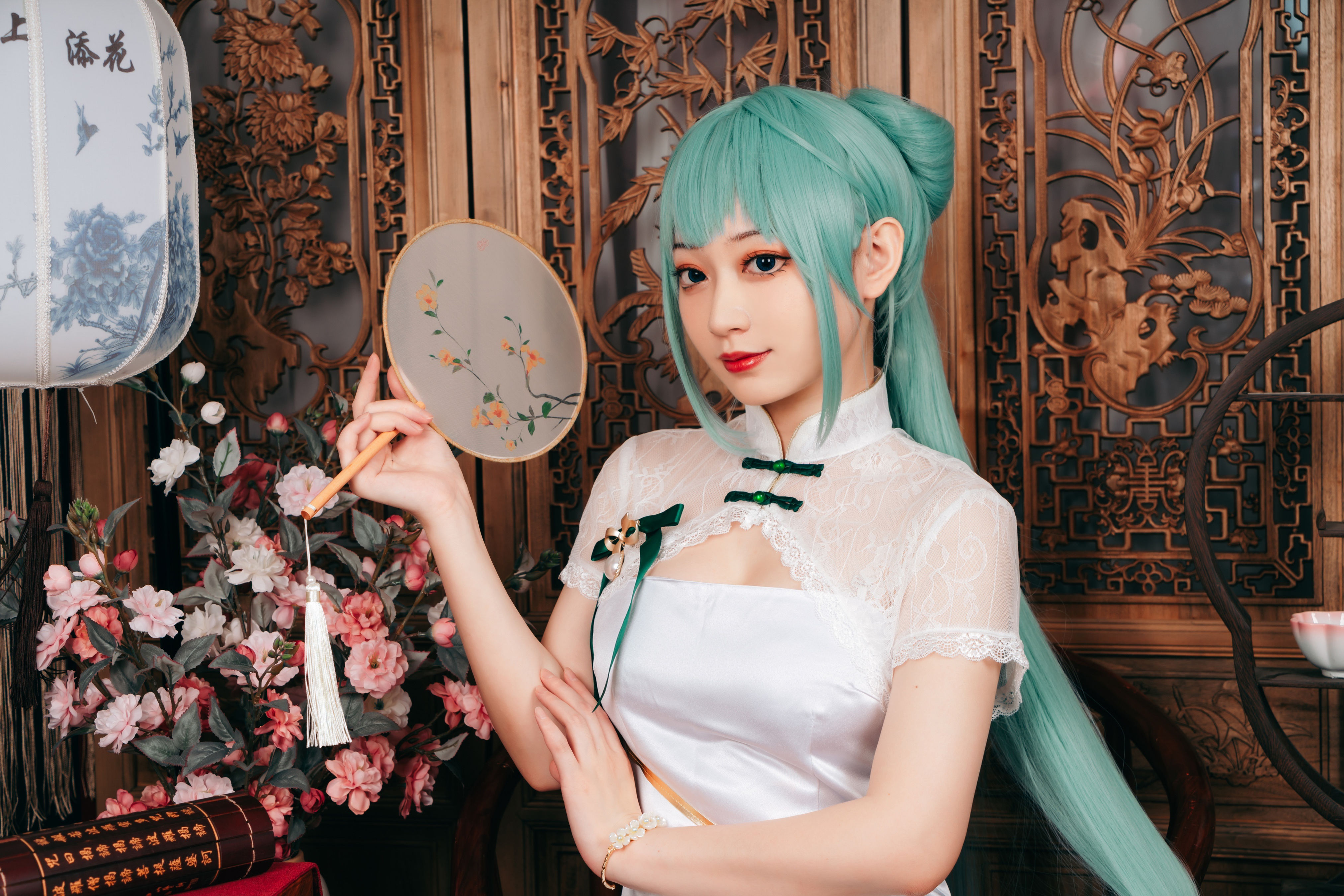 初音旗袍 二次元 旗袍 Cosplay 性感 制服