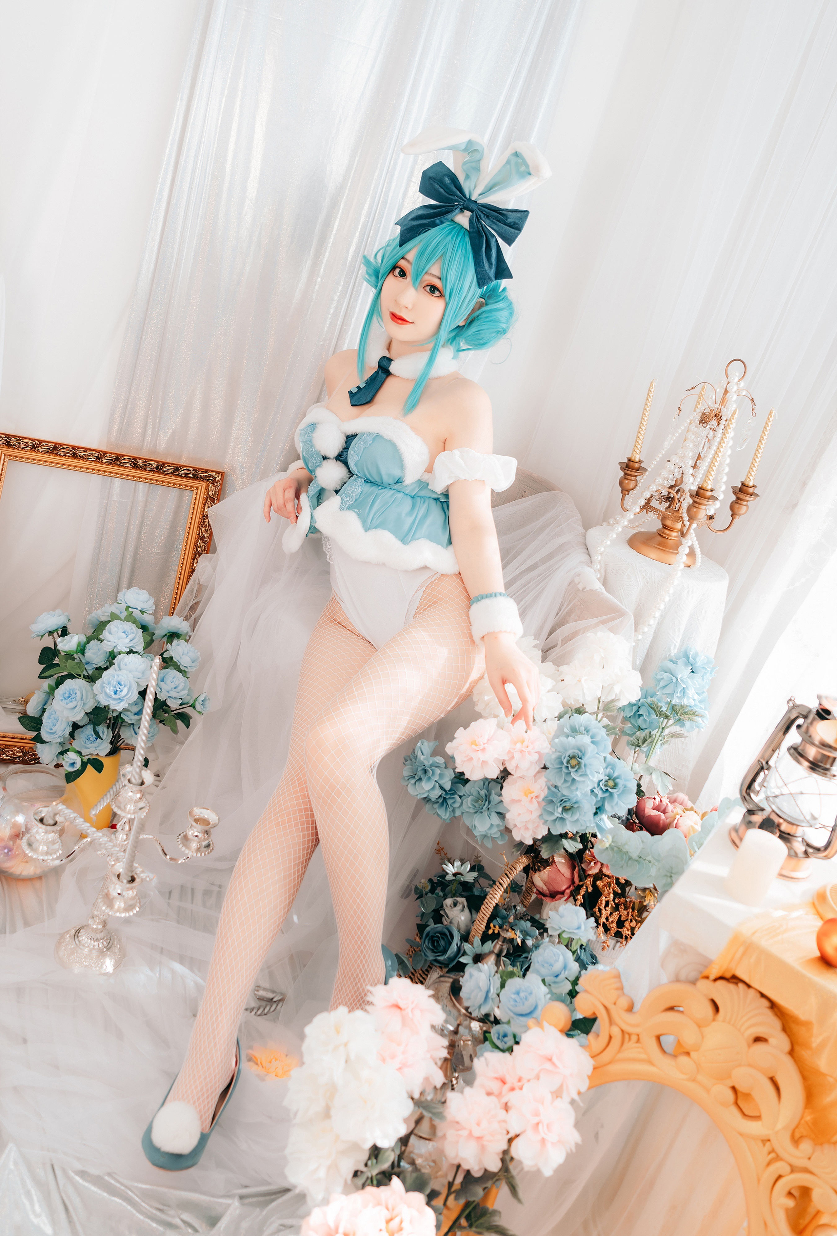 初音兔女郎 二次元 Cosplay 写真 美少女 兔女郎 可爱