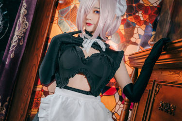 玛修女仆装 女仆 Cosplay 二次元 制服 妹子