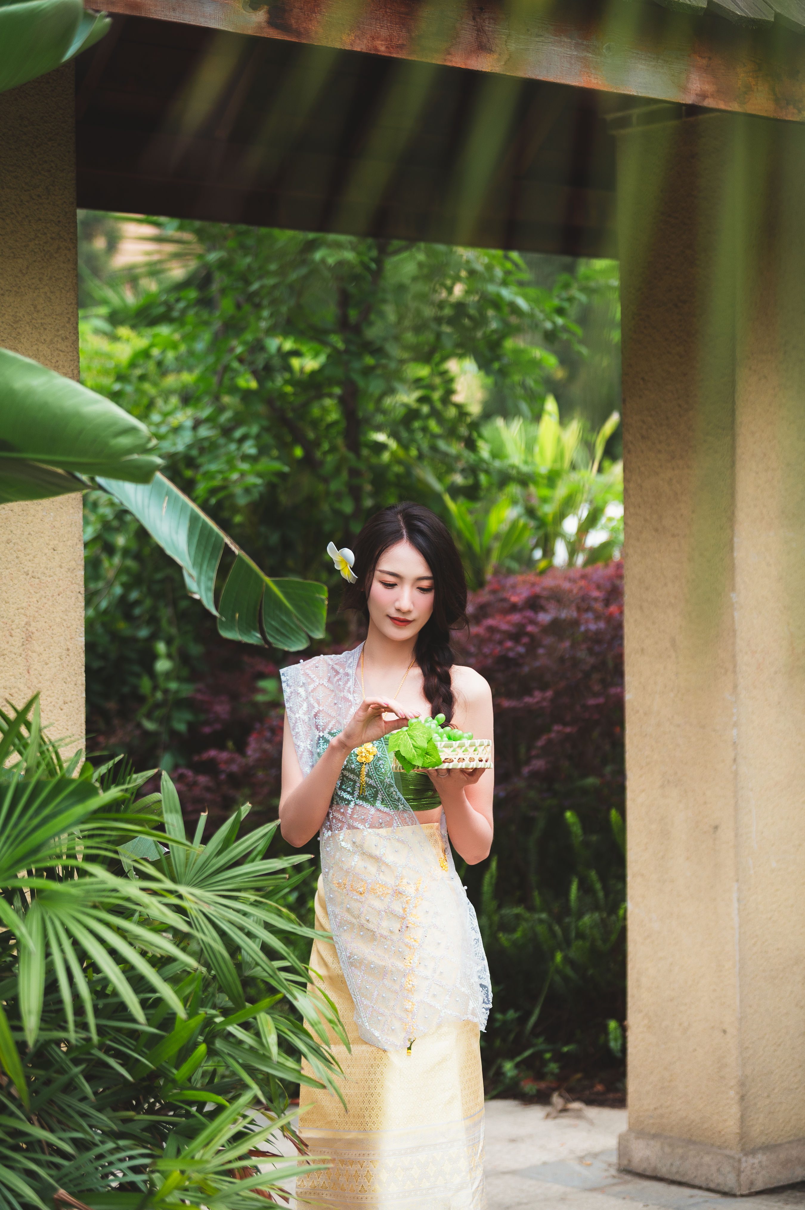 夏日假期 女神 美女 小姐姐 写真 绿色 小清新 夏天