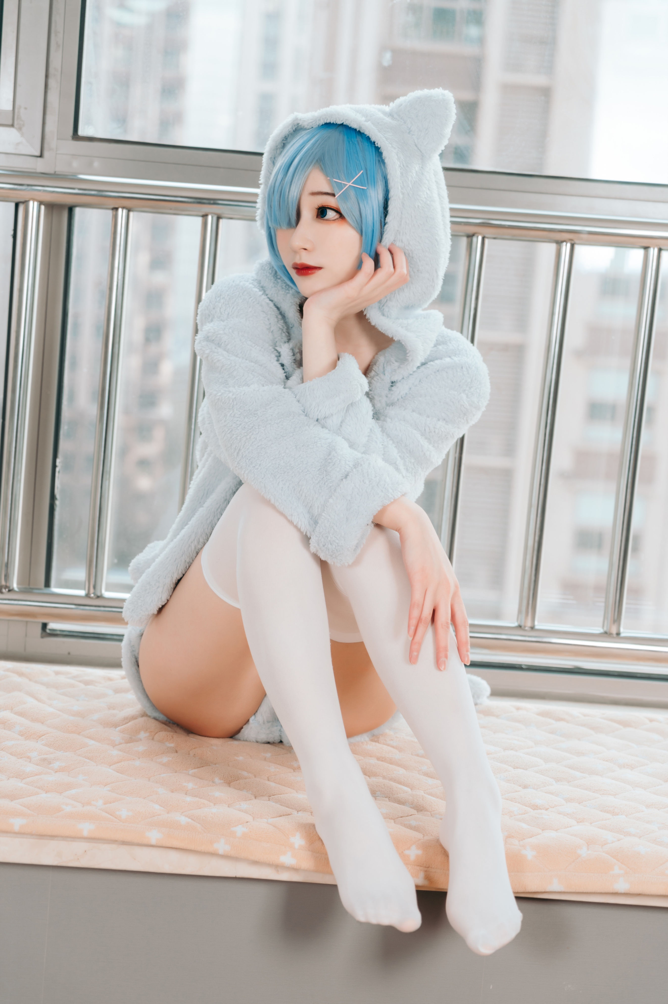 蕾姆睡衣 Cosplay 二次元 可爱 妹子 写真