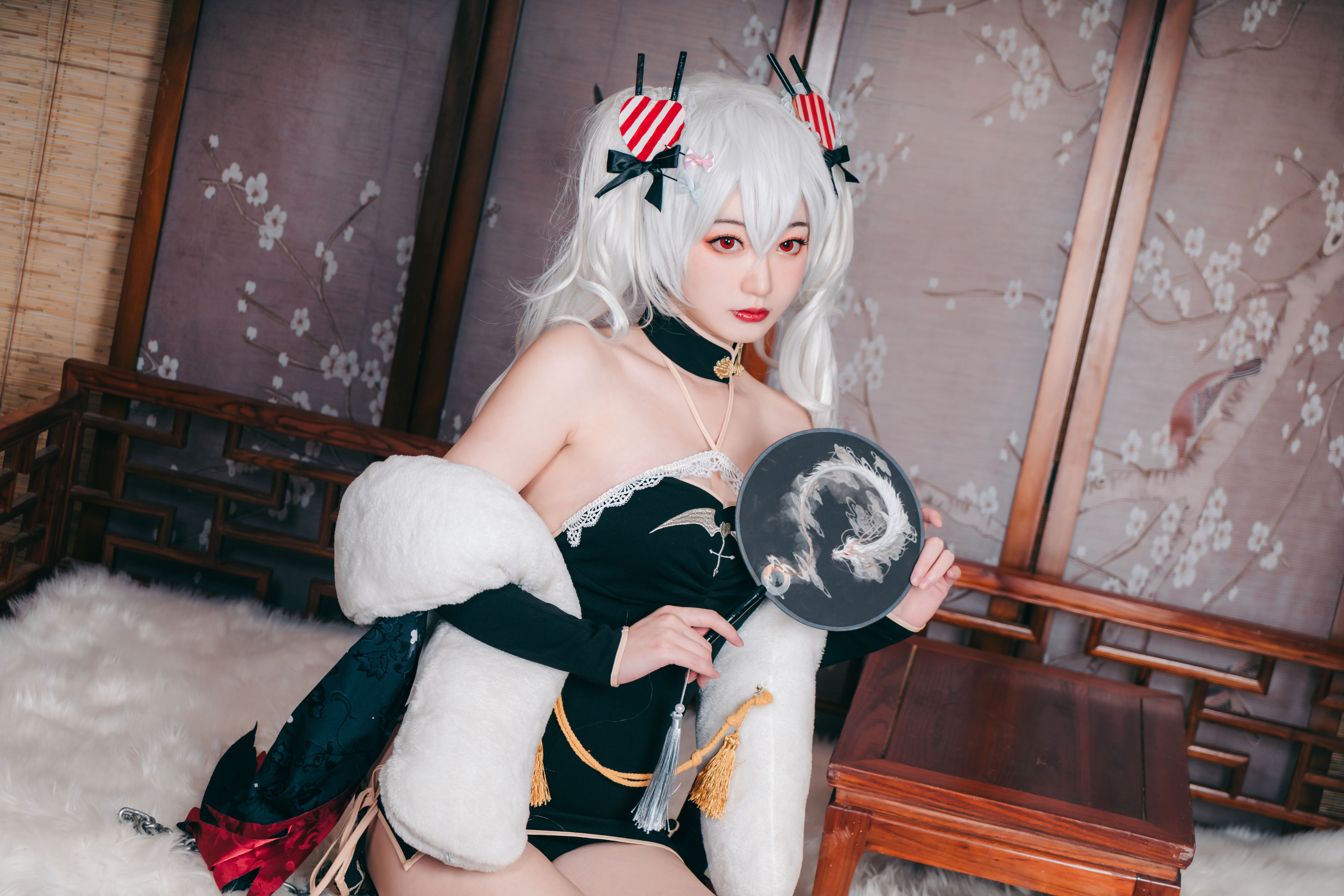 吸血鬼旗袍 二次元 Cosplay 旗袍 性感 福利