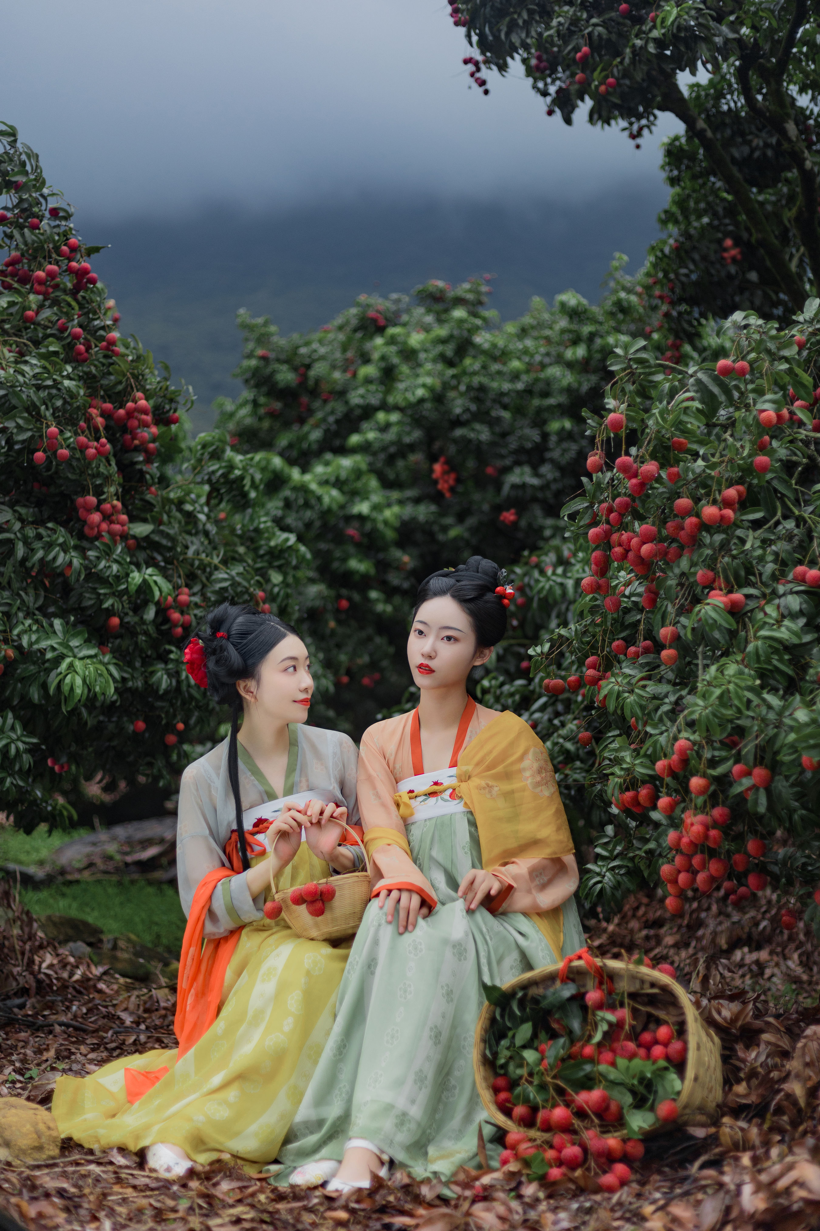 夏雨初晴 汉服 少女 古装 小仙女 花 小姐姐