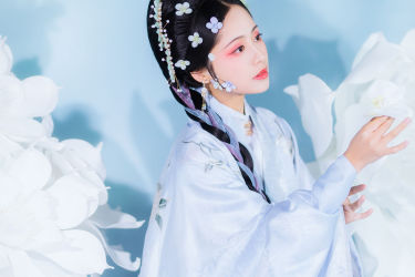 凝霜雪 古装 写真 美女 模特 精美 花