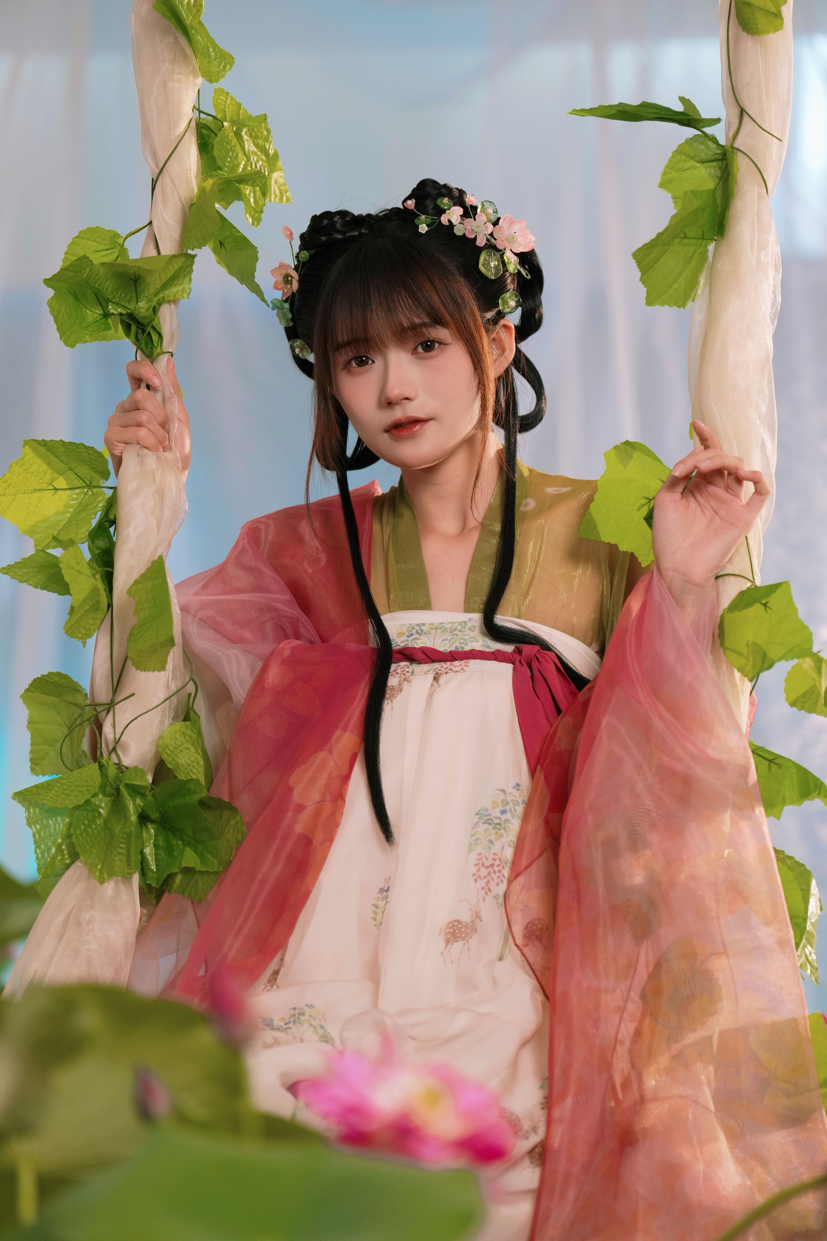 浮香花谷 古装 汉服 小姐姐 少女 荷花 写真 可爱