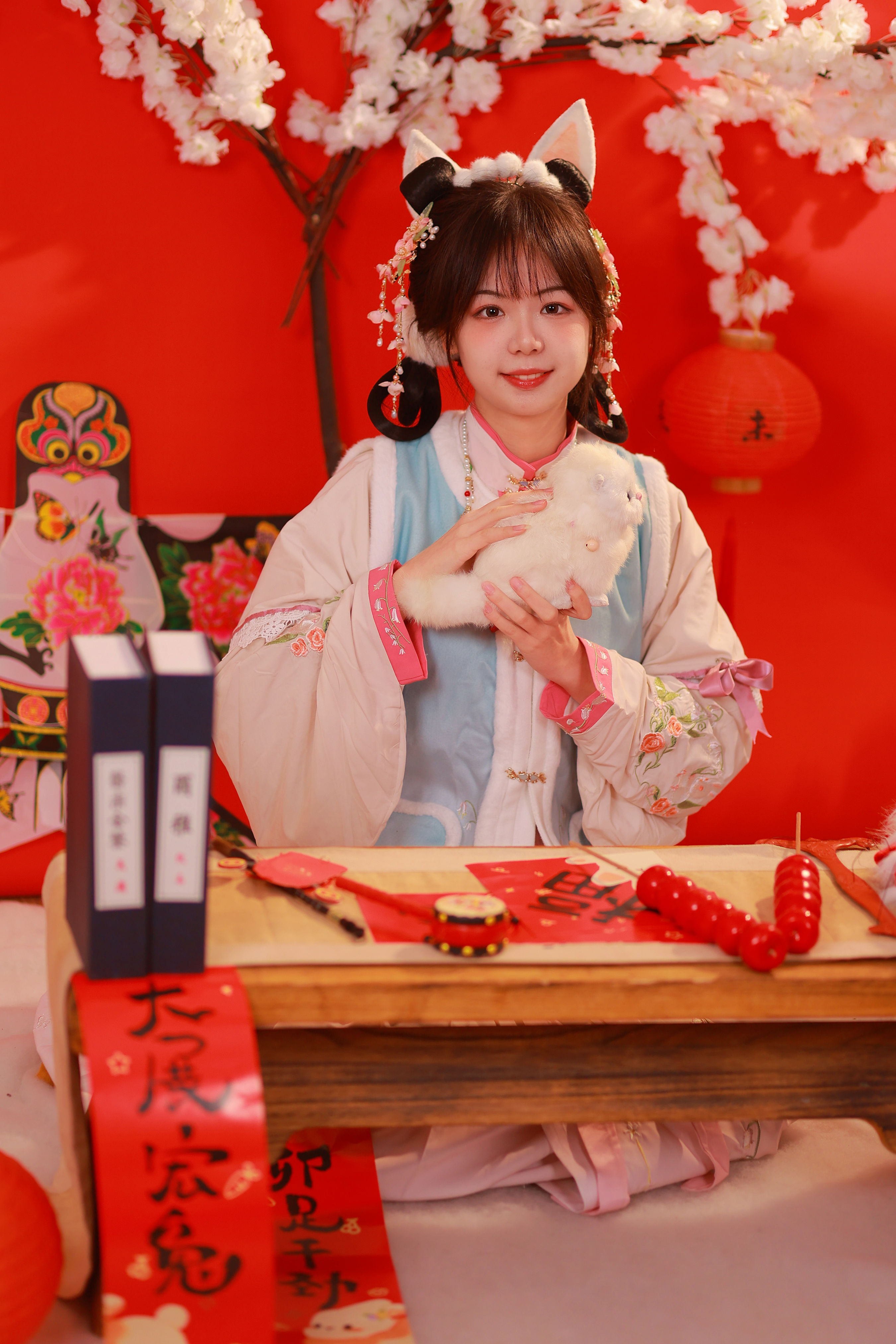 贺新春 古装 写真 节日 春节 新年 可爱 小仙女