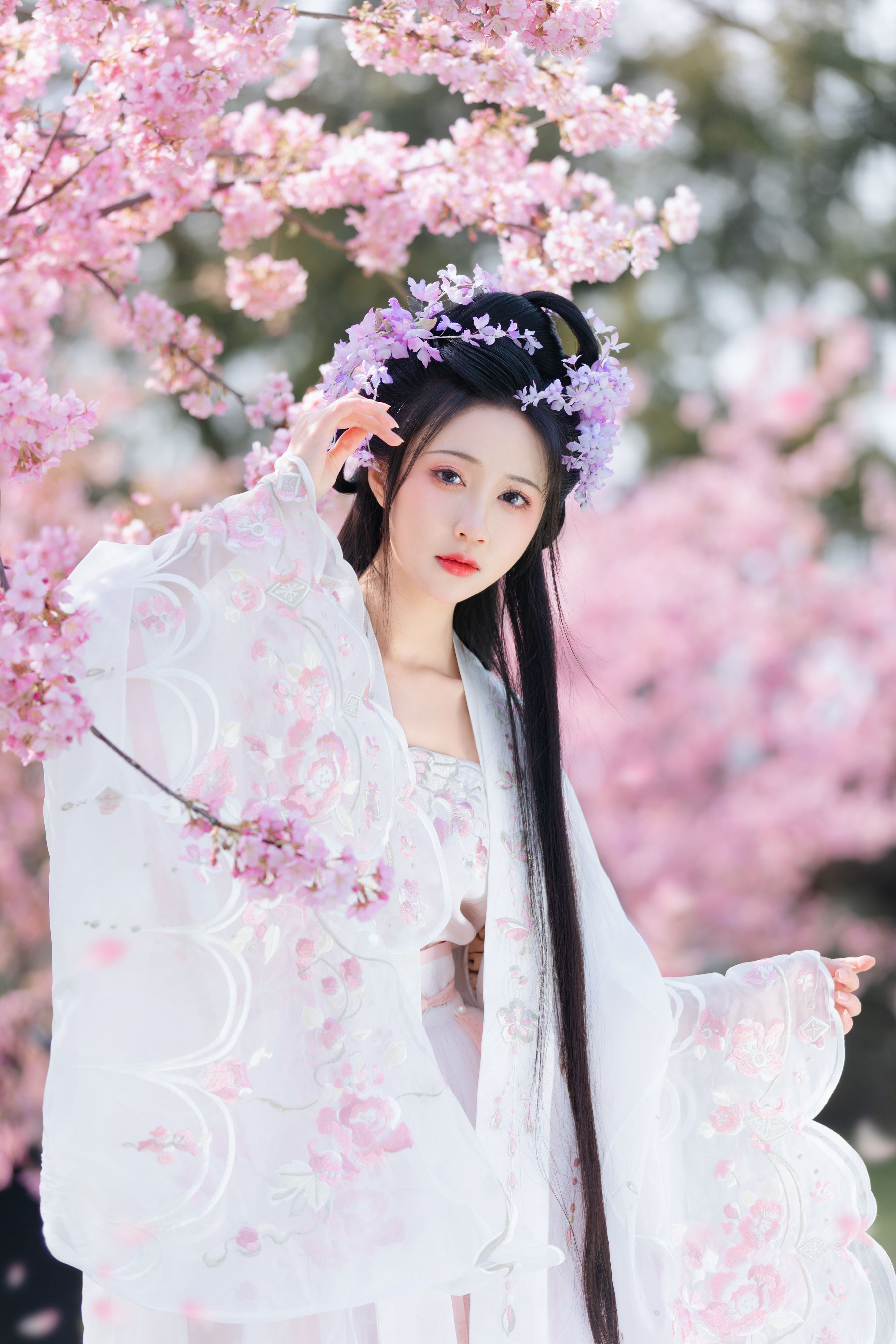 樱花仙子 樱花 小仙女 古风 美人 小姐姐 花 精美 汉服