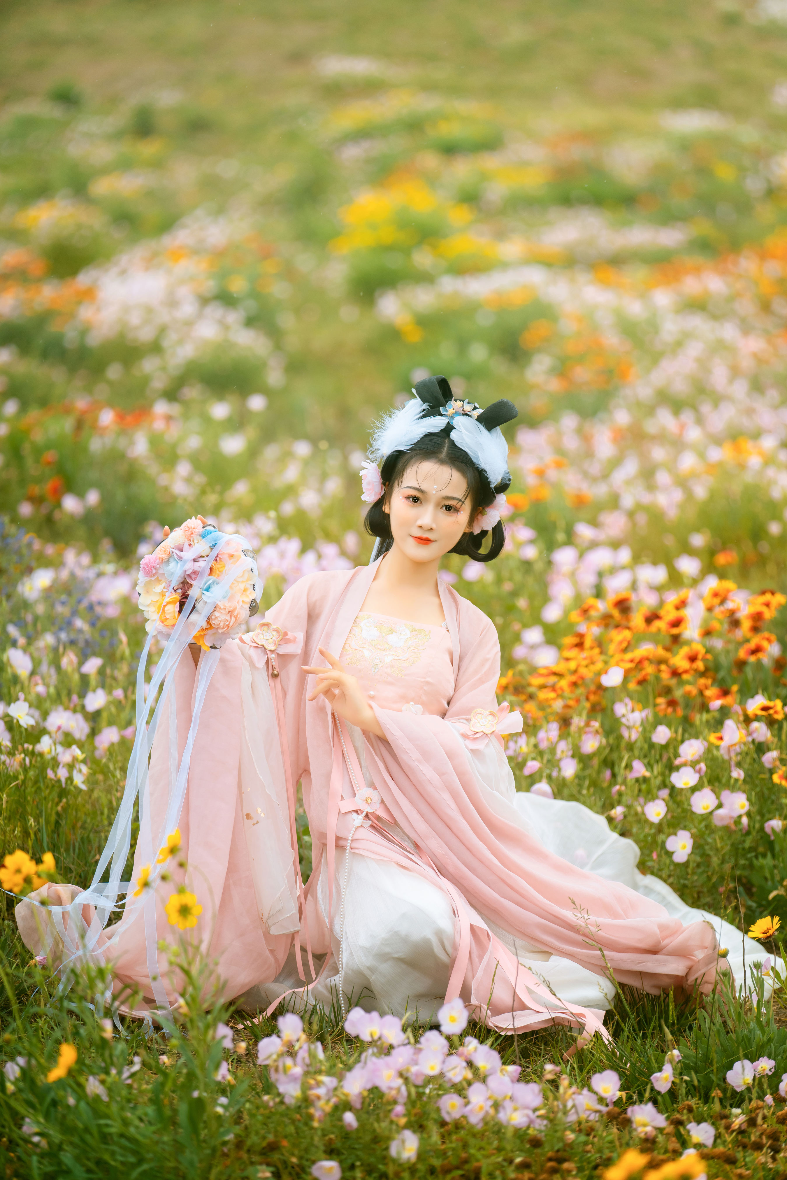 繁花 古装 花 汉服 美人 美丽 优美 小仙女