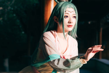 蓝兔宫装拟人 Cosplay 二次元 美少女 妹子 兔女郎