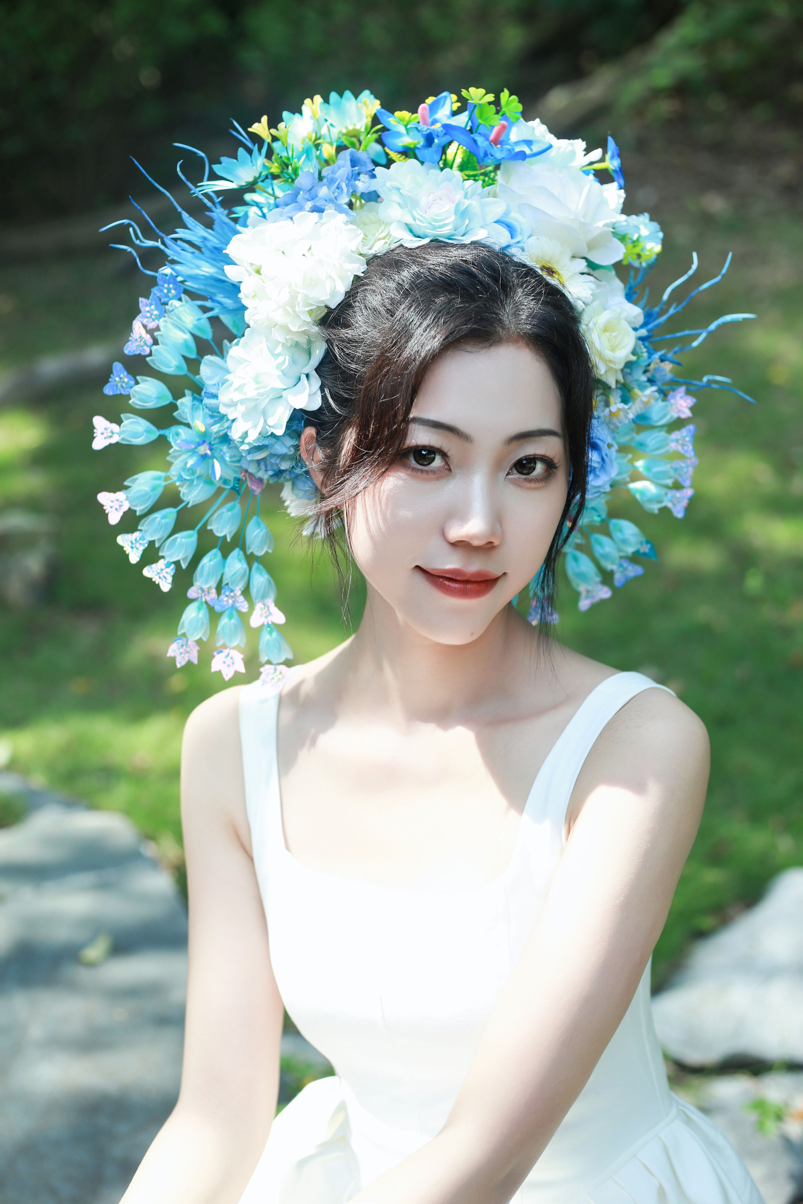 簪花 花 女人 精美 写真 美丽