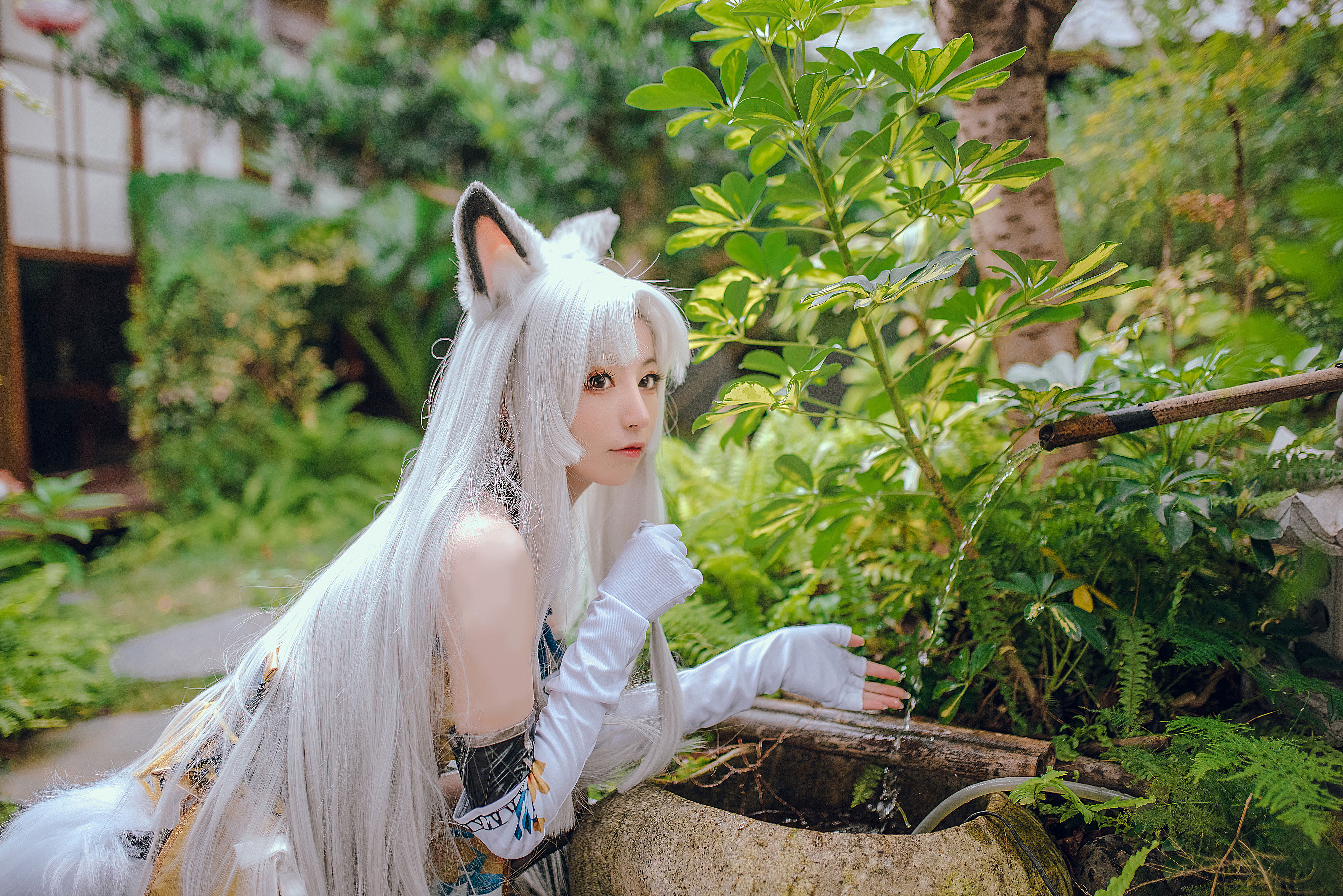 御宅花织胡桃 Cosplay 二次元 模特 美少女 黑丝