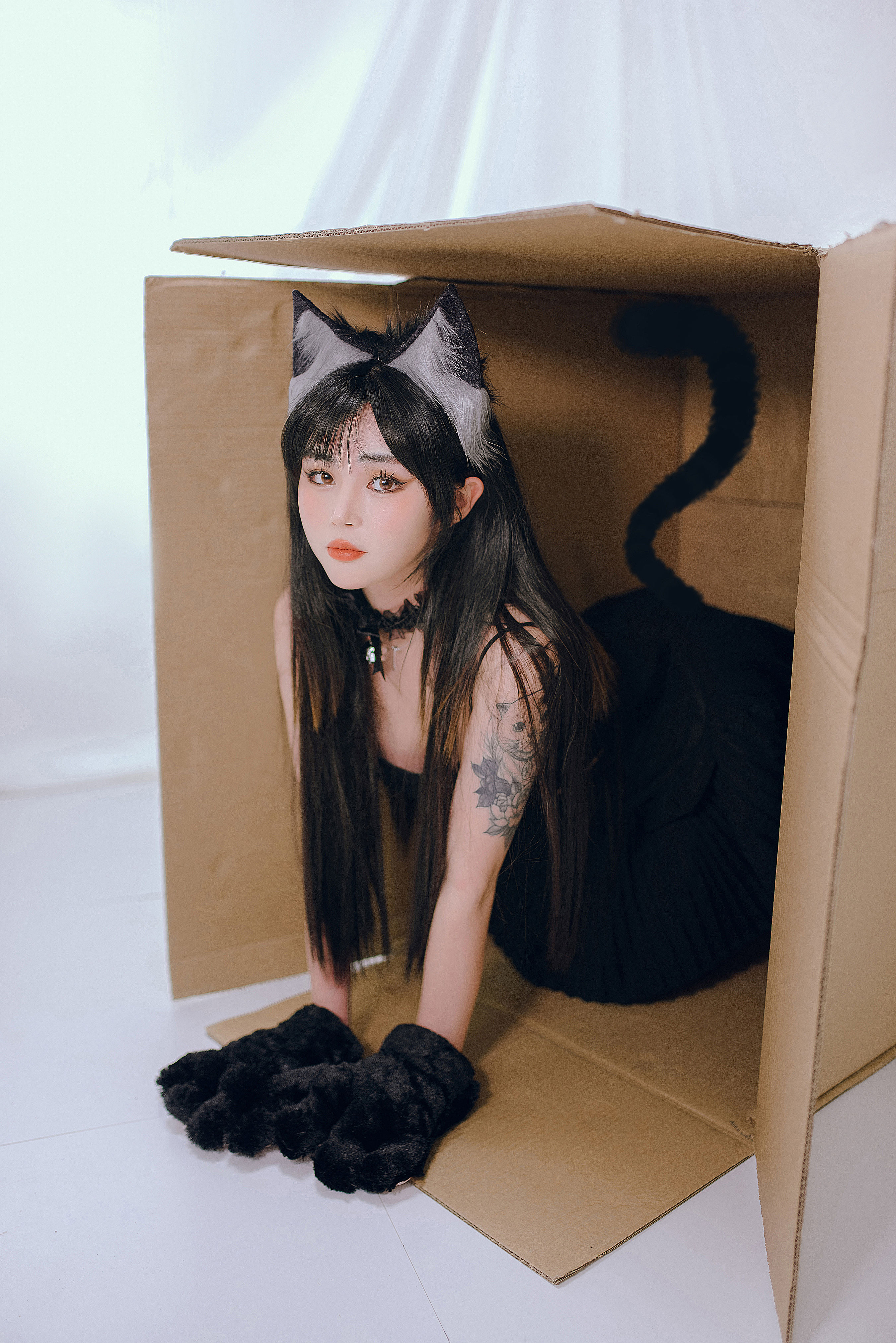 小黑猫 Cosplay 二次元 猫娘 创意 妹子