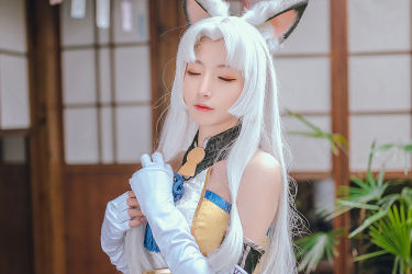 御宅花织胡桃 Cosplay 二次元 模特 美少女 黑丝